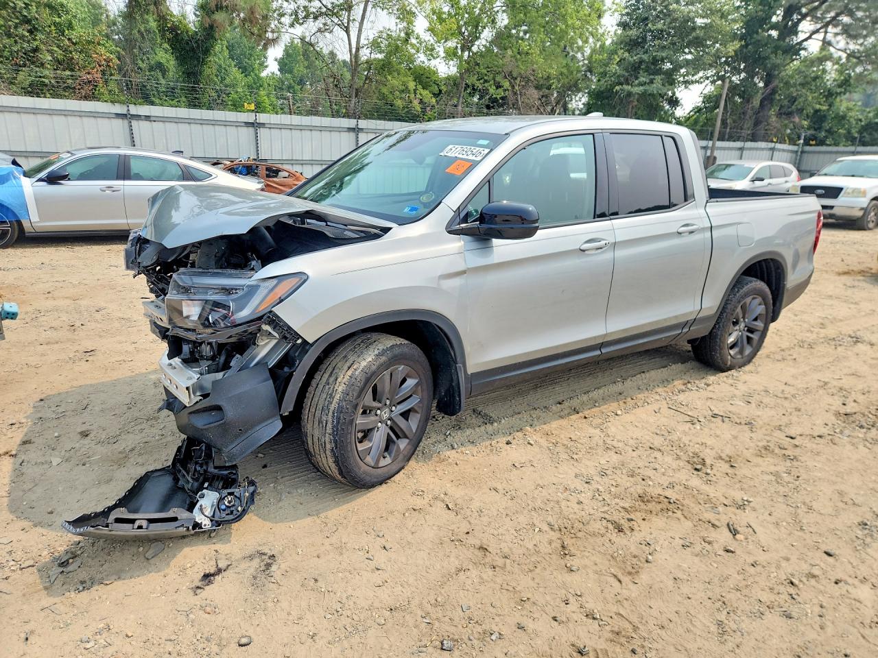 2025 Honda Ridgeline Sport Серебряный vin: 5FPYK3F15SB012719