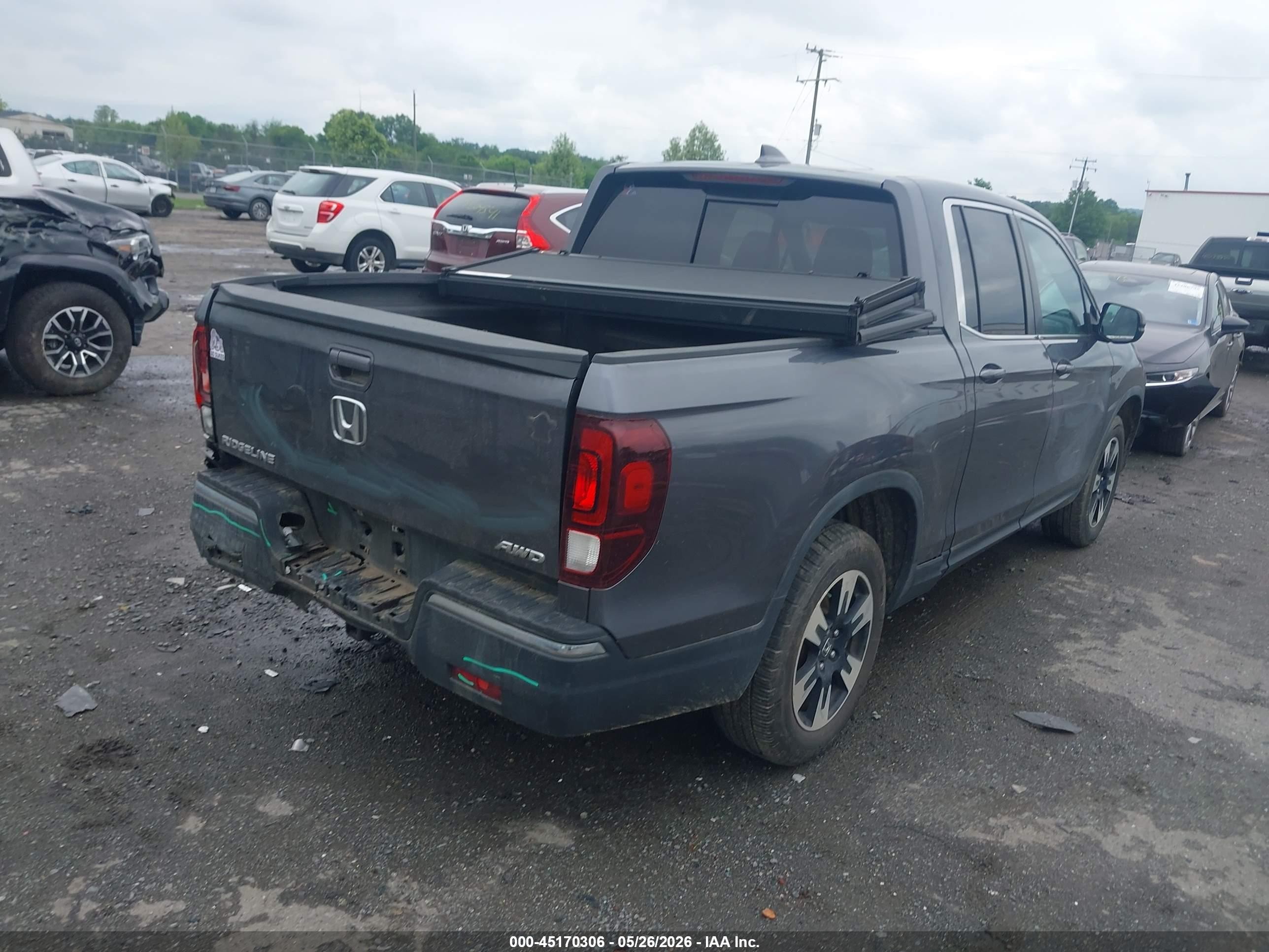 2020 Honda Ridgeline Awd Rtl Gray vin: 5FPYK3F50LB019839
