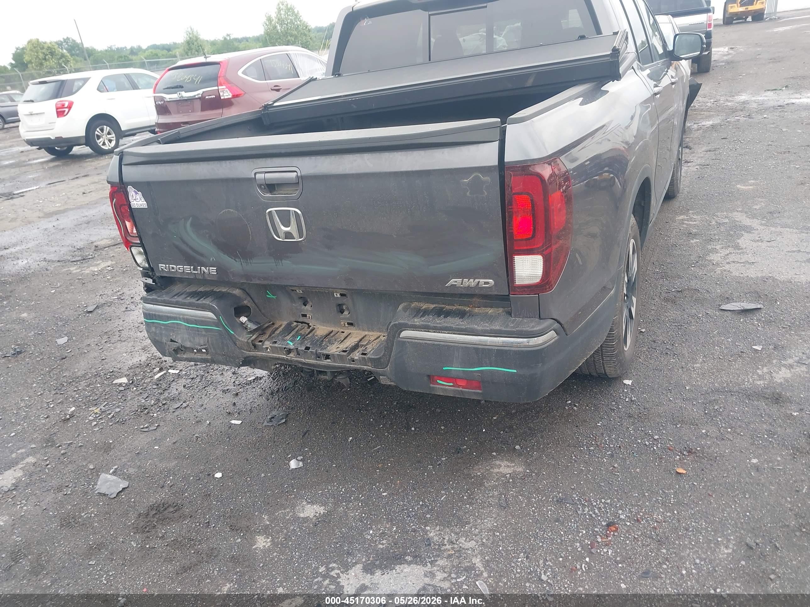 2020 Honda Ridgeline Awd Rtl Gray vin: 5FPYK3F50LB019839