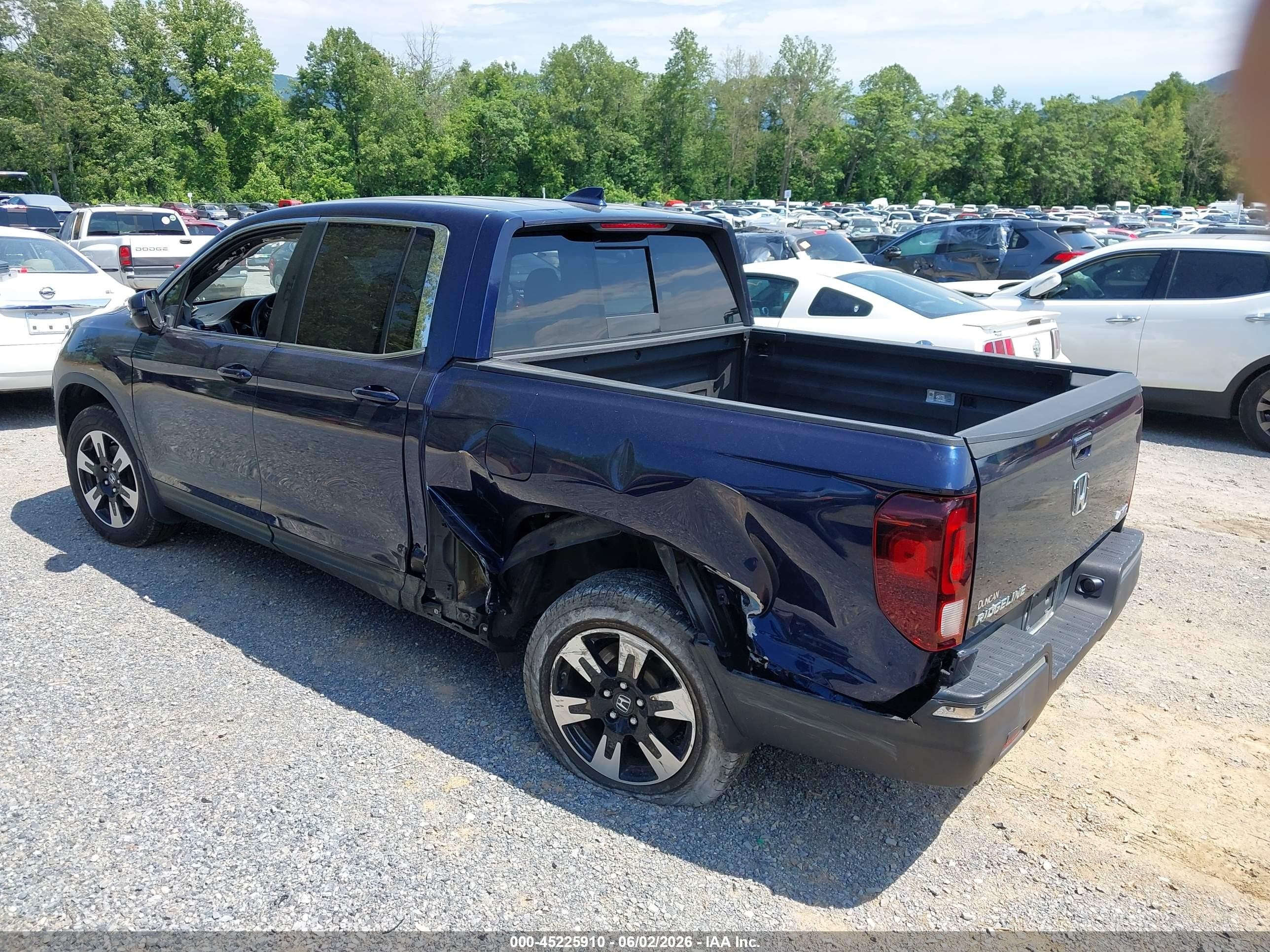 2020 Honda Ridgeline Awd Rtl Blue vin: 5FPYK3F53LB023996
