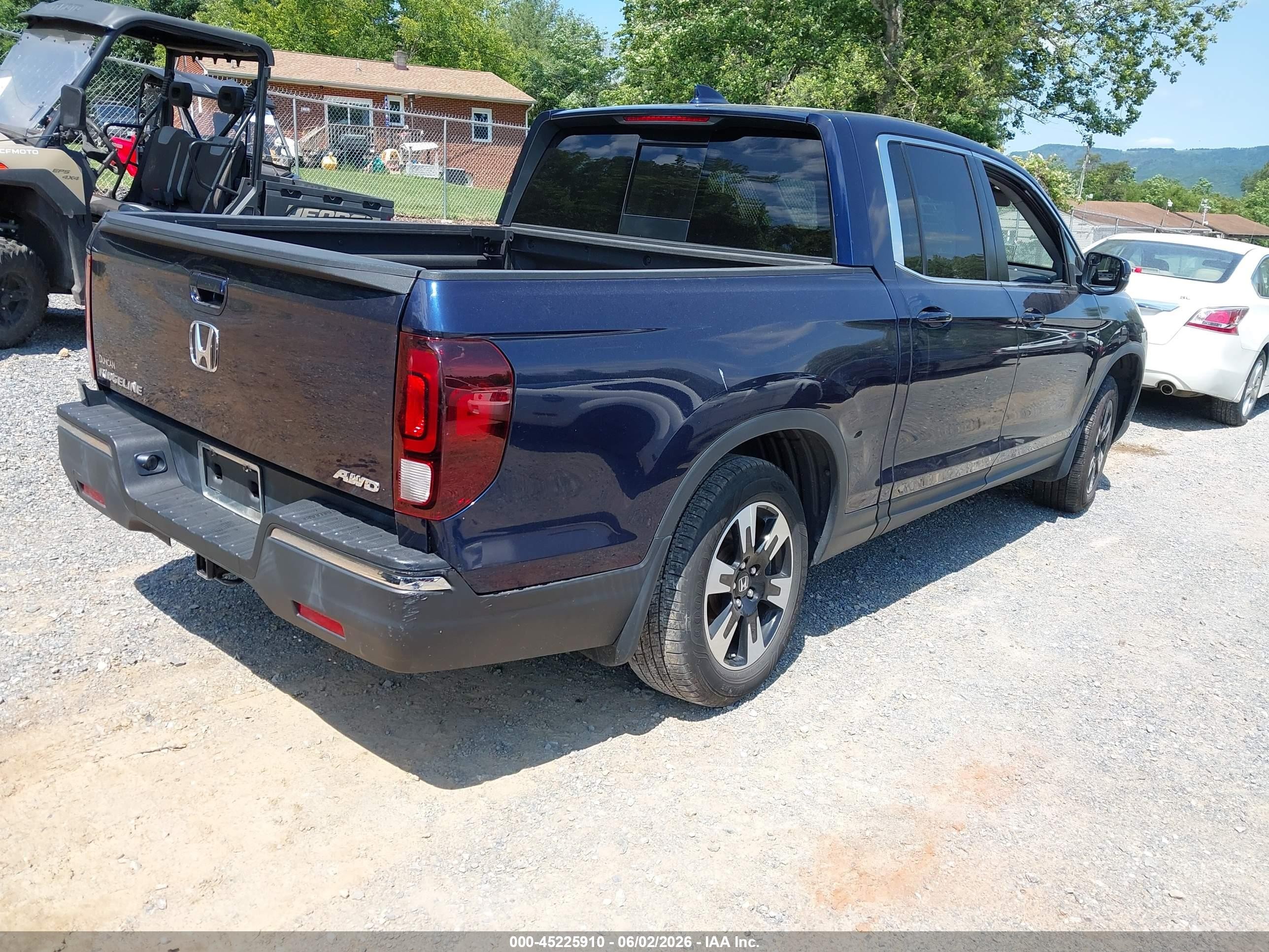2020 Honda Ridgeline Awd Rtl Blue vin: 5FPYK3F53LB023996