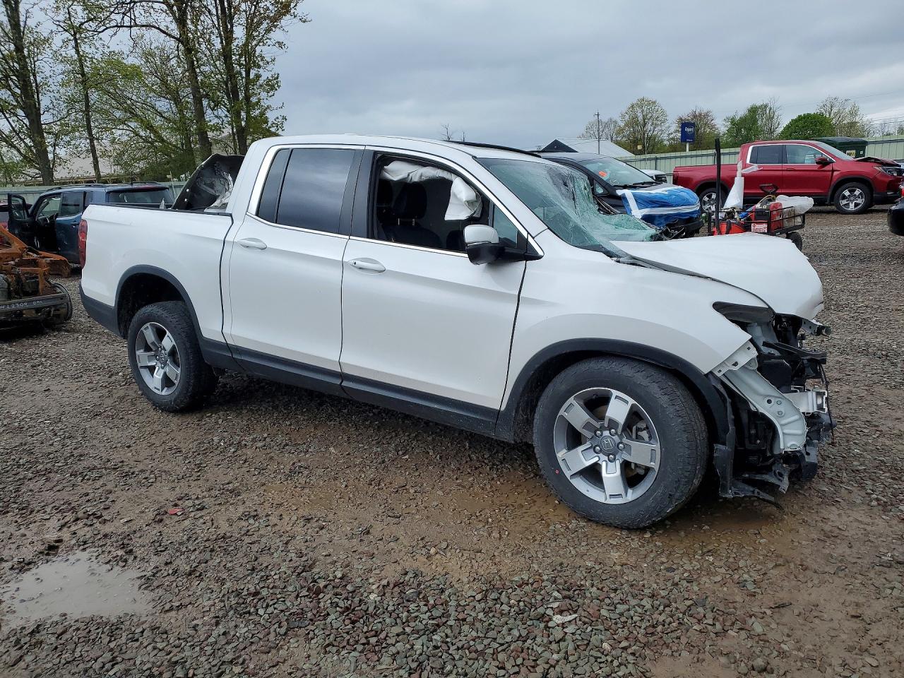 2025 Honda Ridgeline Rtl Белый vin: 5FPYK3F57SB046356