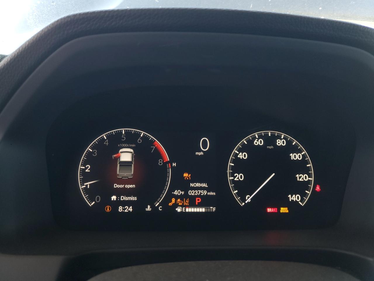 2025 Honda Ridgeline Rtl Black vin: 5FPYK3F58SB036774 Damage: Warning Light - Brakes, On, Unacceptable