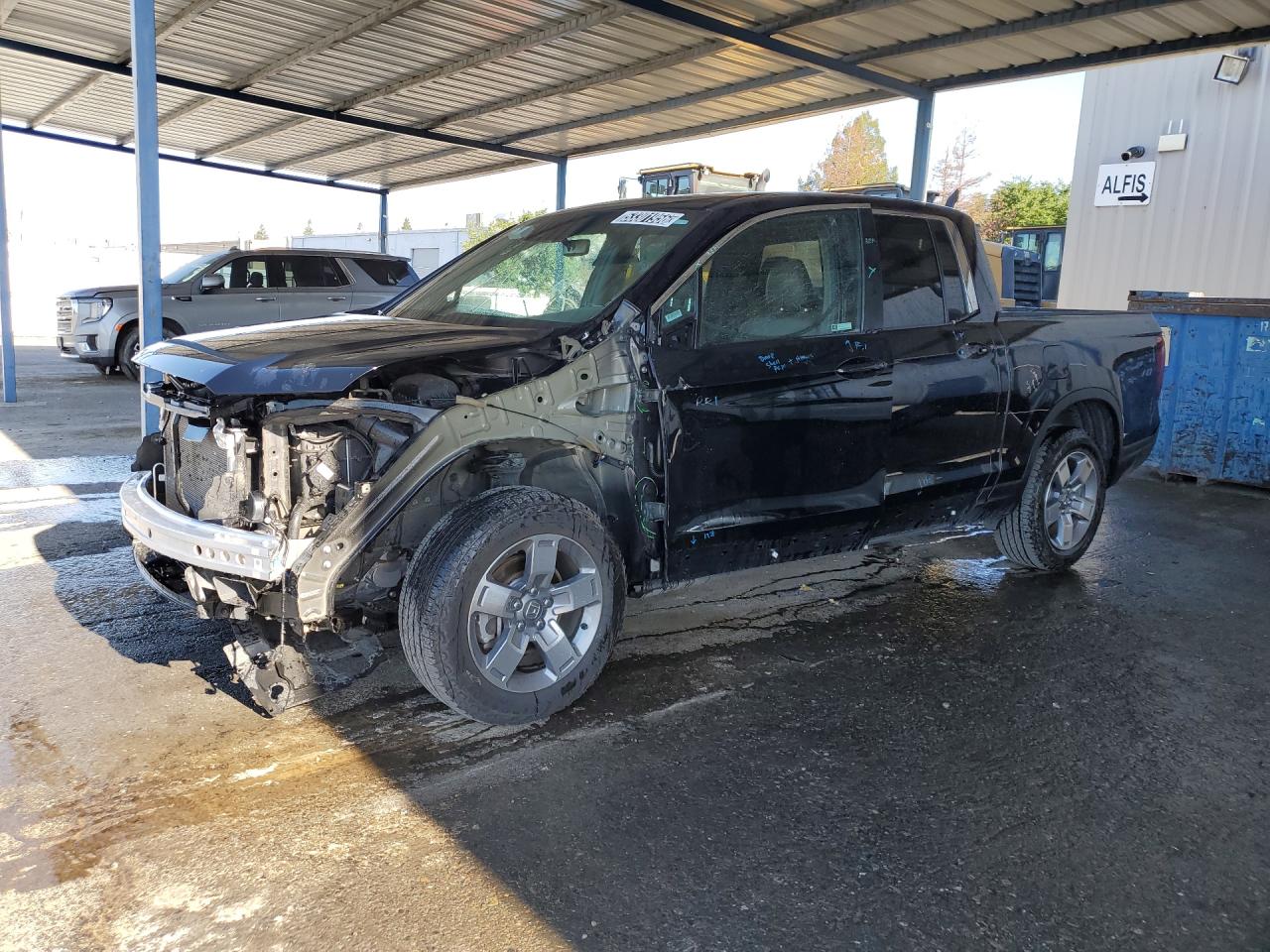 2025 Honda Ridgeline Rtl Black vin: 5FPYK3F58SB036774 Damage: Left Mirror, Missing, Replacement Required