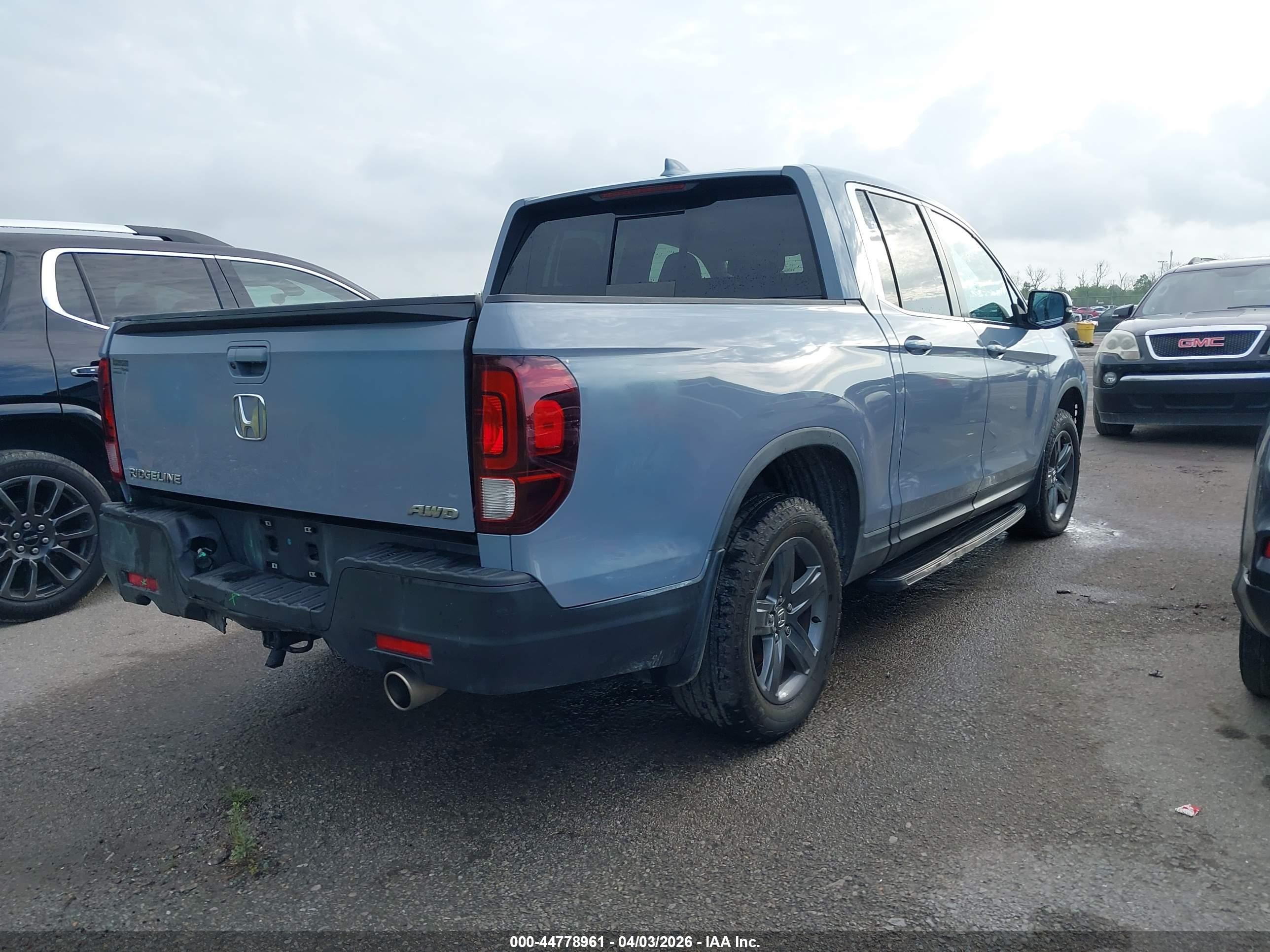 2022 Honda Ridgeline Rtl Blue vin: 5FPYK3F59NB031670