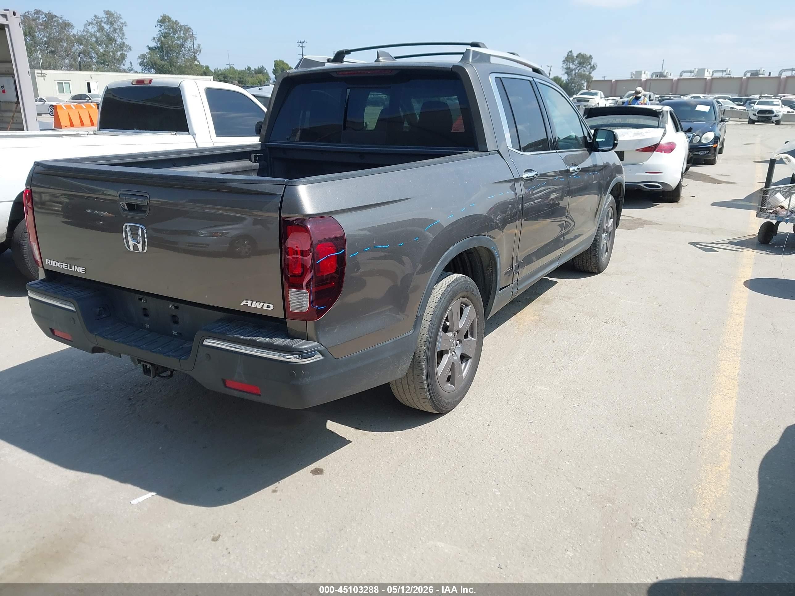 2020 Honda Ridgeline Rtl-e Gray vin: 5FPYK3F70LB009166