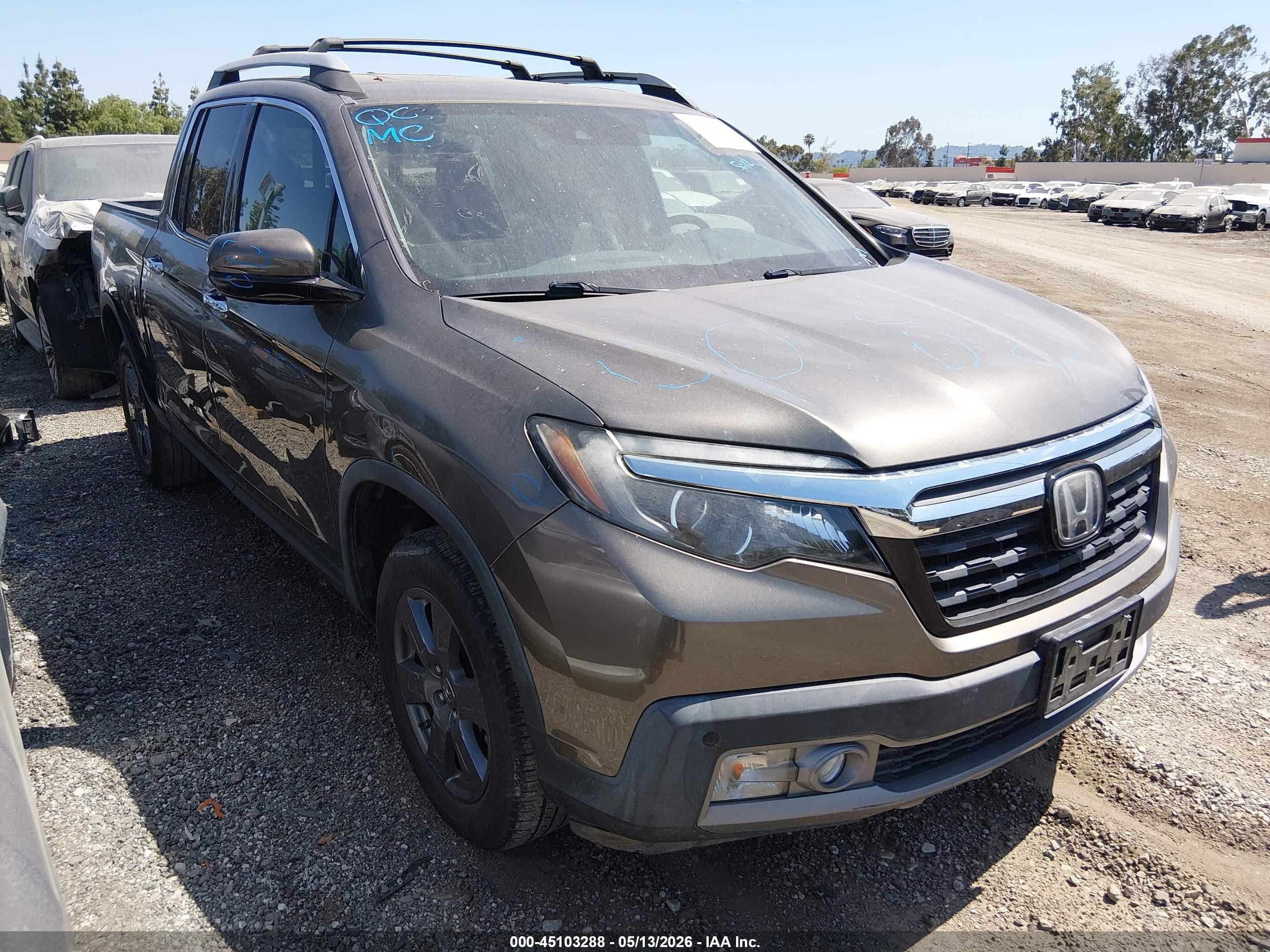 2020 Honda Ridgeline Rtl-e Gray vin: 5FPYK3F70LB009166