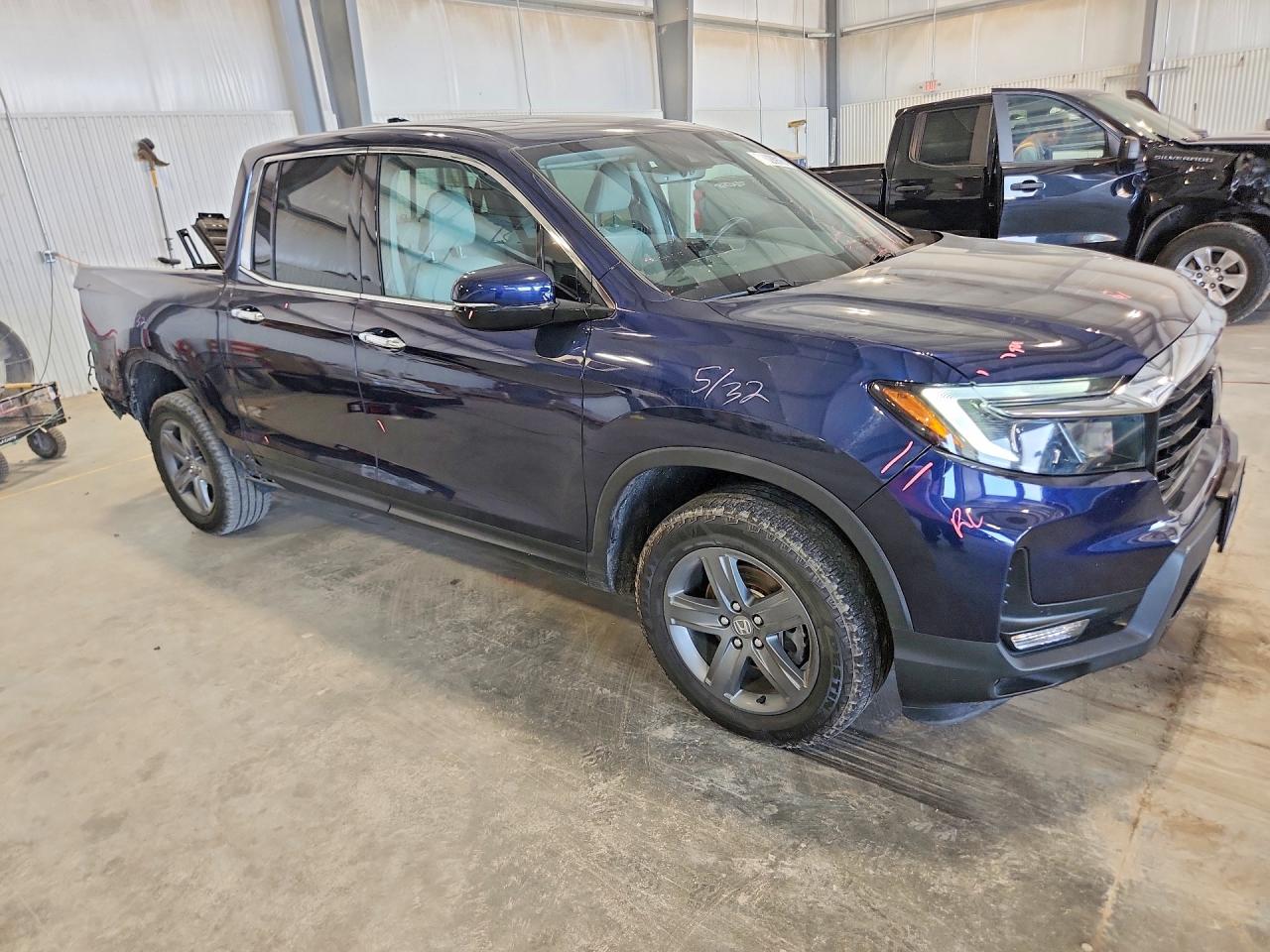 2022 Honda Ridgeline Rtl Blue vin: 5FPYK3F70NB015231