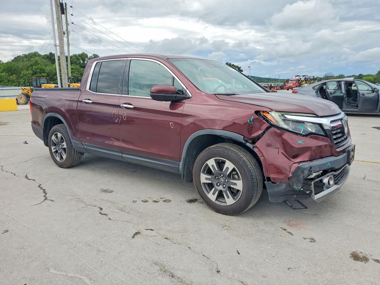 2019 Honda Ridgeline Rtl Maroon vin: 5FPYK3F72KB012410