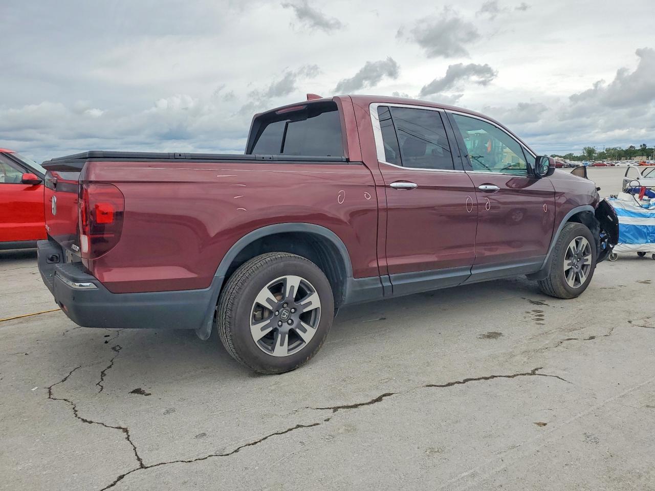 2019 Honda Ridgeline Rtl Maroon vin: 5FPYK3F72KB012410