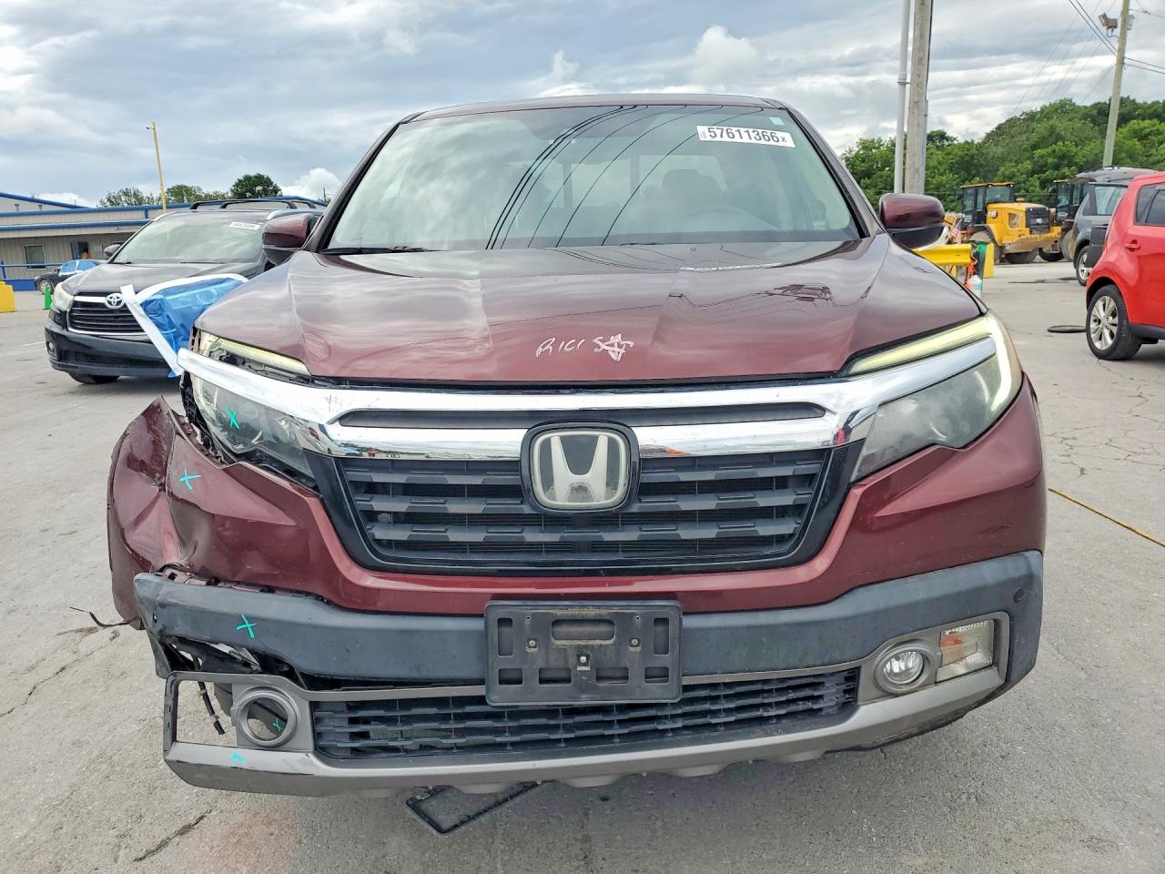 2019 Honda Ridgeline Rtl Maroon vin: 5FPYK3F72KB012410