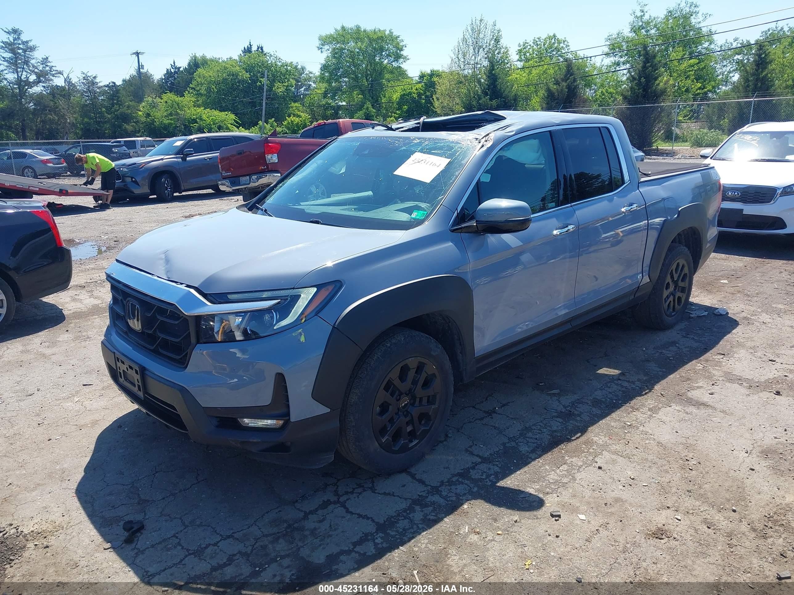 2023 Honda Ridgeline Rtl-e Light Blue vin: 5FPYK3F76PB005418