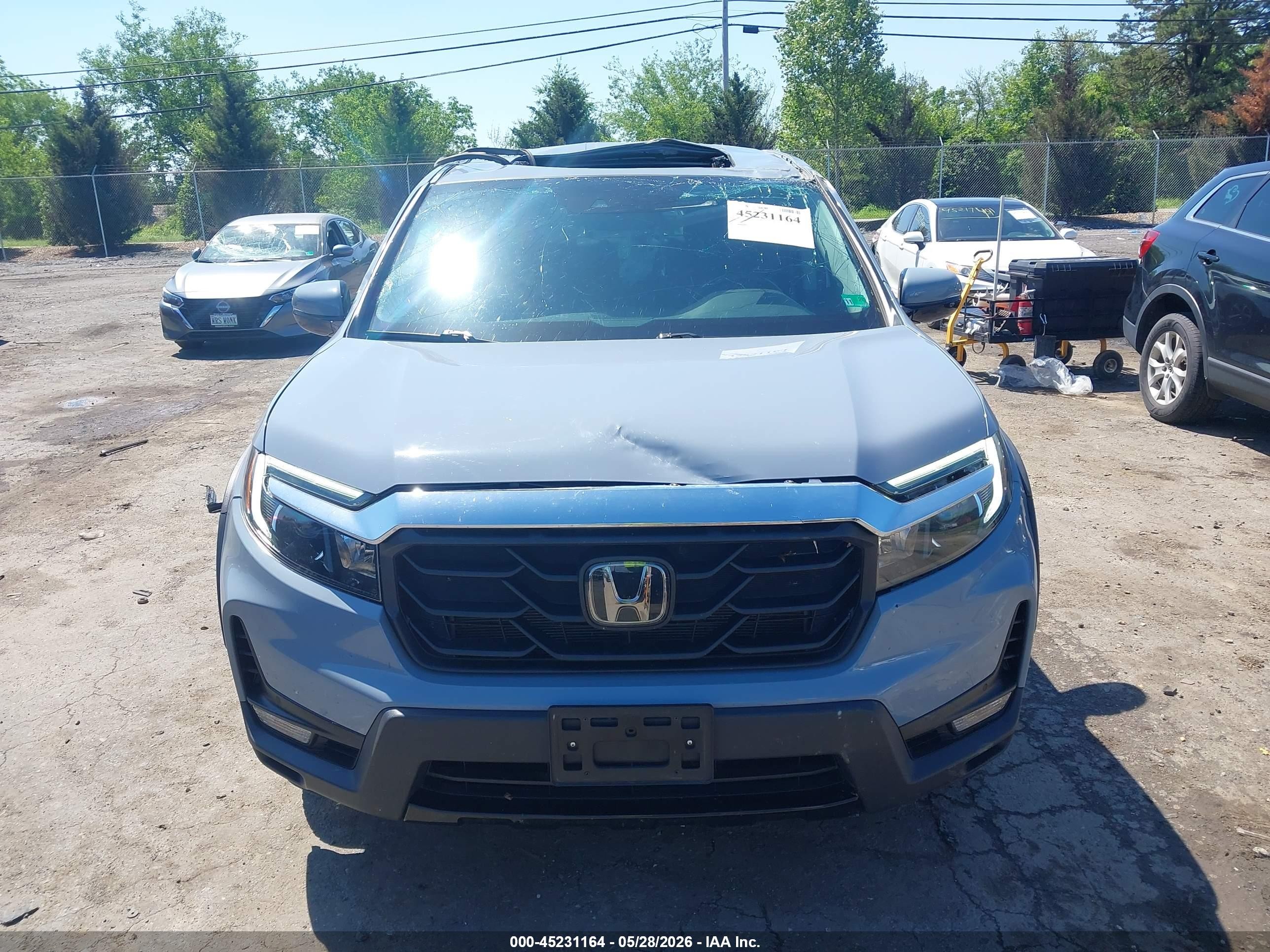 2023 Honda Ridgeline Rtl-e Light Blue vin: 5FPYK3F76PB005418
