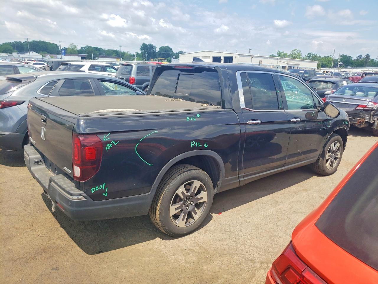 2019 Honda Ridgeline Rtl Black vin: 5FPYK3F77KB014458
