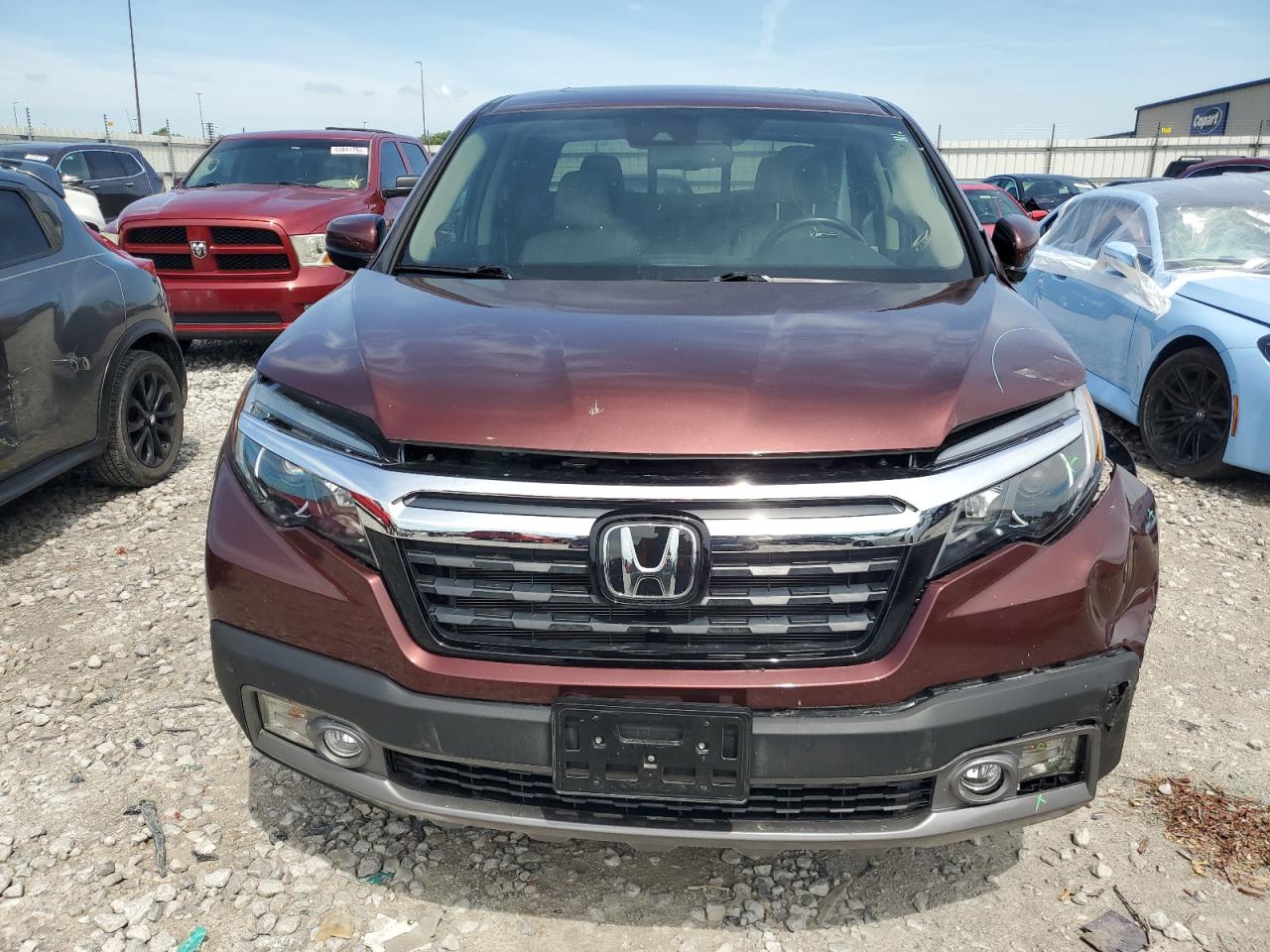 2020 Honda Ridgeline Burgundy vin: 5FPYK3F77LB001629