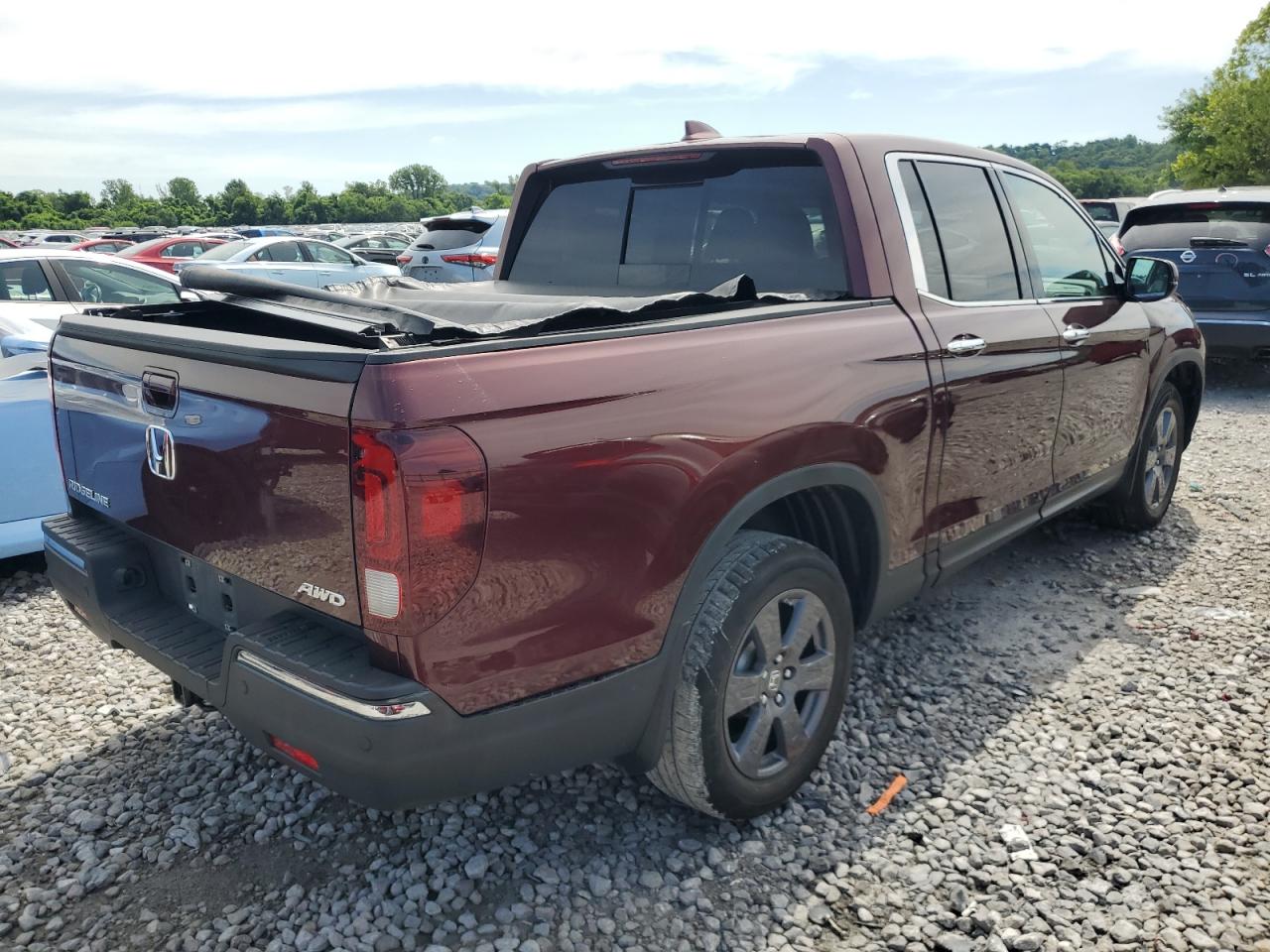 2020 Honda Ridgeline Burgundy vin: 5FPYK3F77LB001629