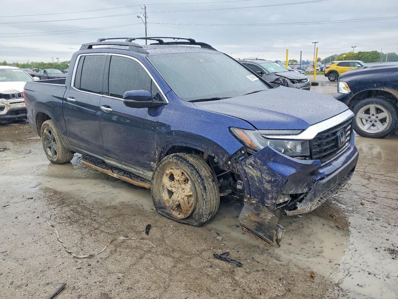 2022 Honda Ridgeline Rtl Blue vin: 5FPYK3F77NB005974