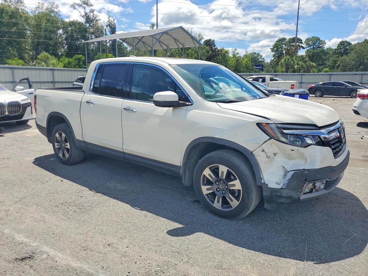 2019 Honda Ridgeline Rtl White vin: 5FPYK3F78KB005669