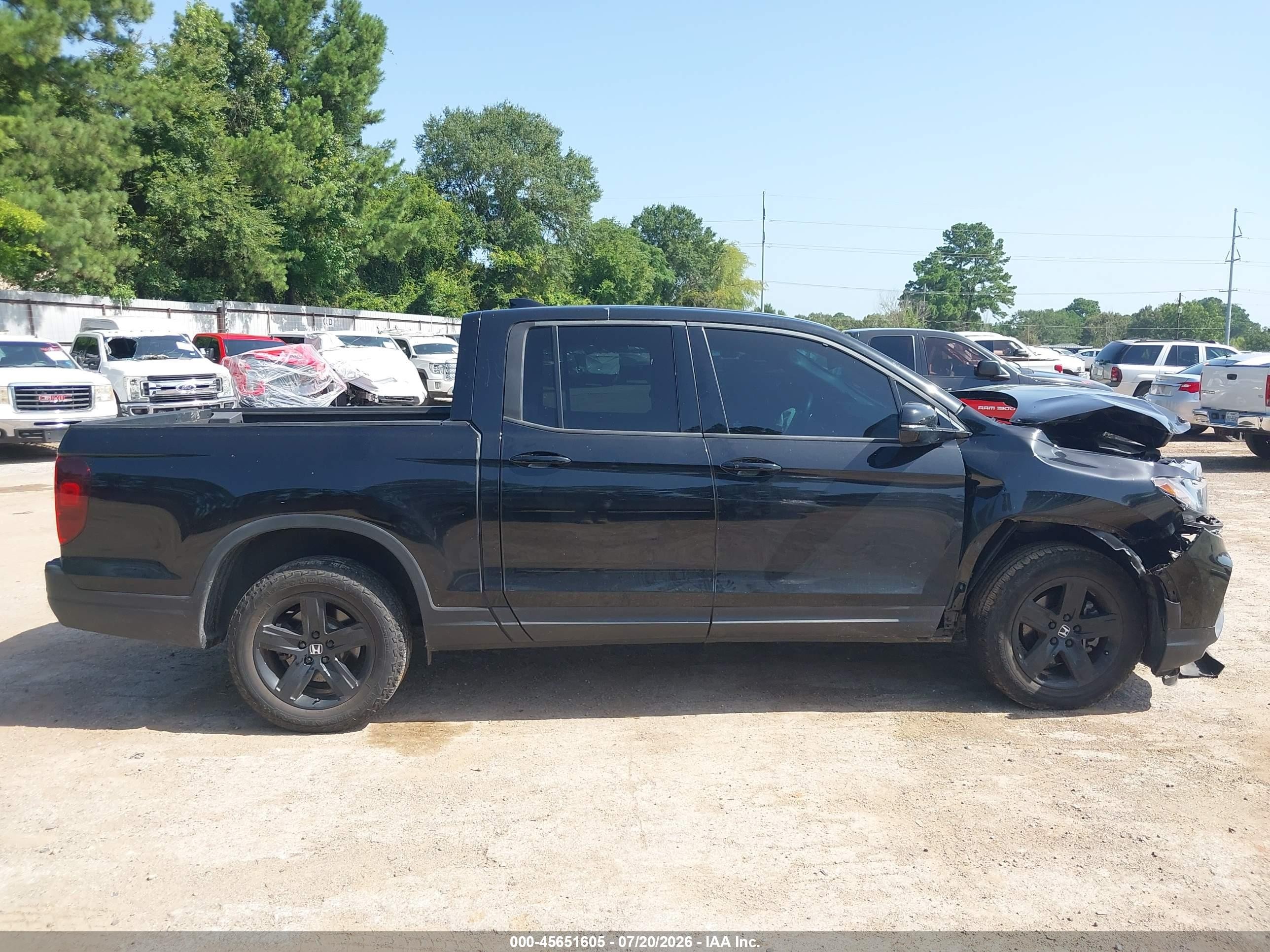 2022 Honda Ridgeline Black Edition Black vin: 5FPYK3F86NB009801