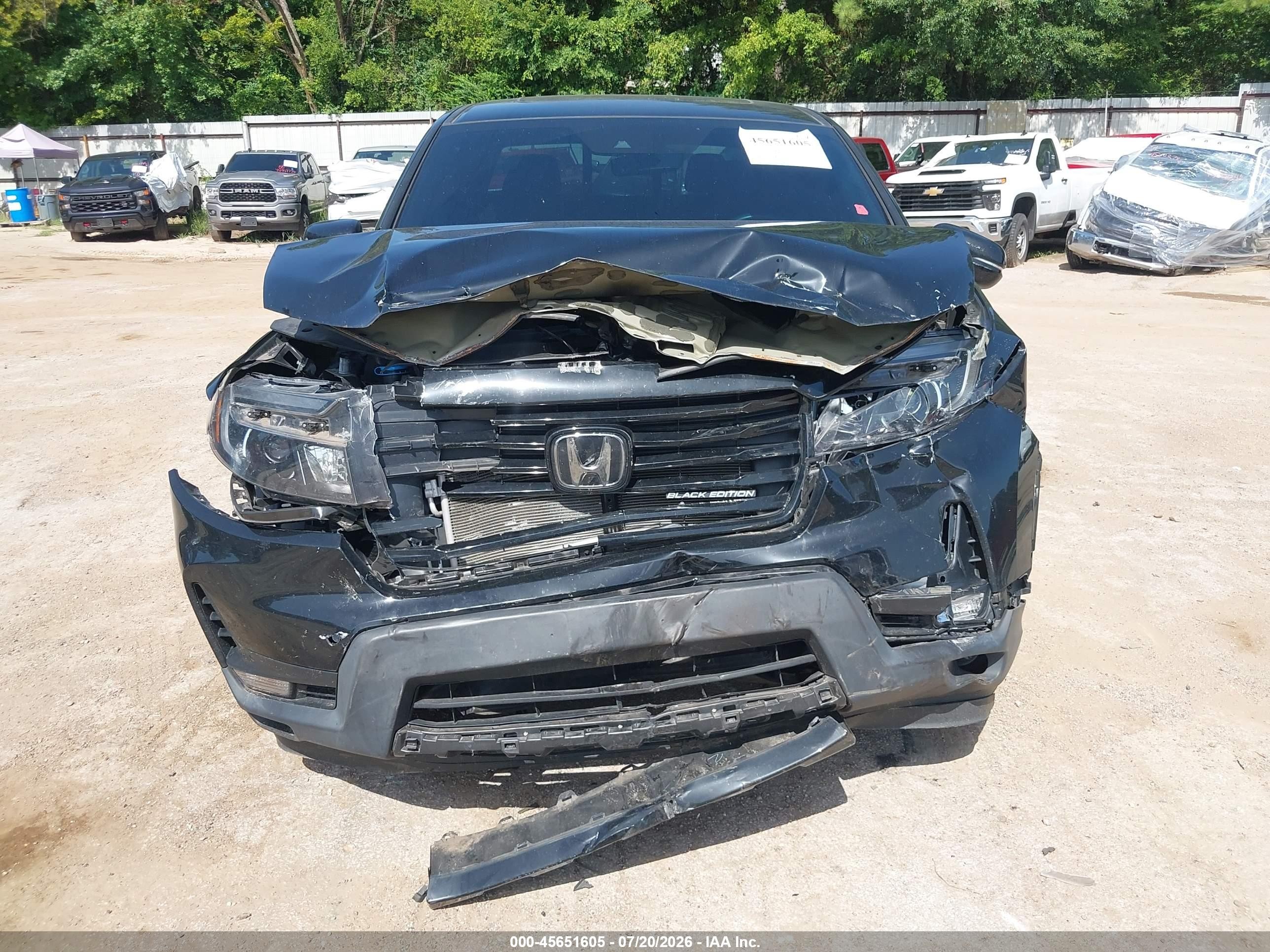 2022 Honda Ridgeline Black Edition Black vin: 5FPYK3F86NB009801