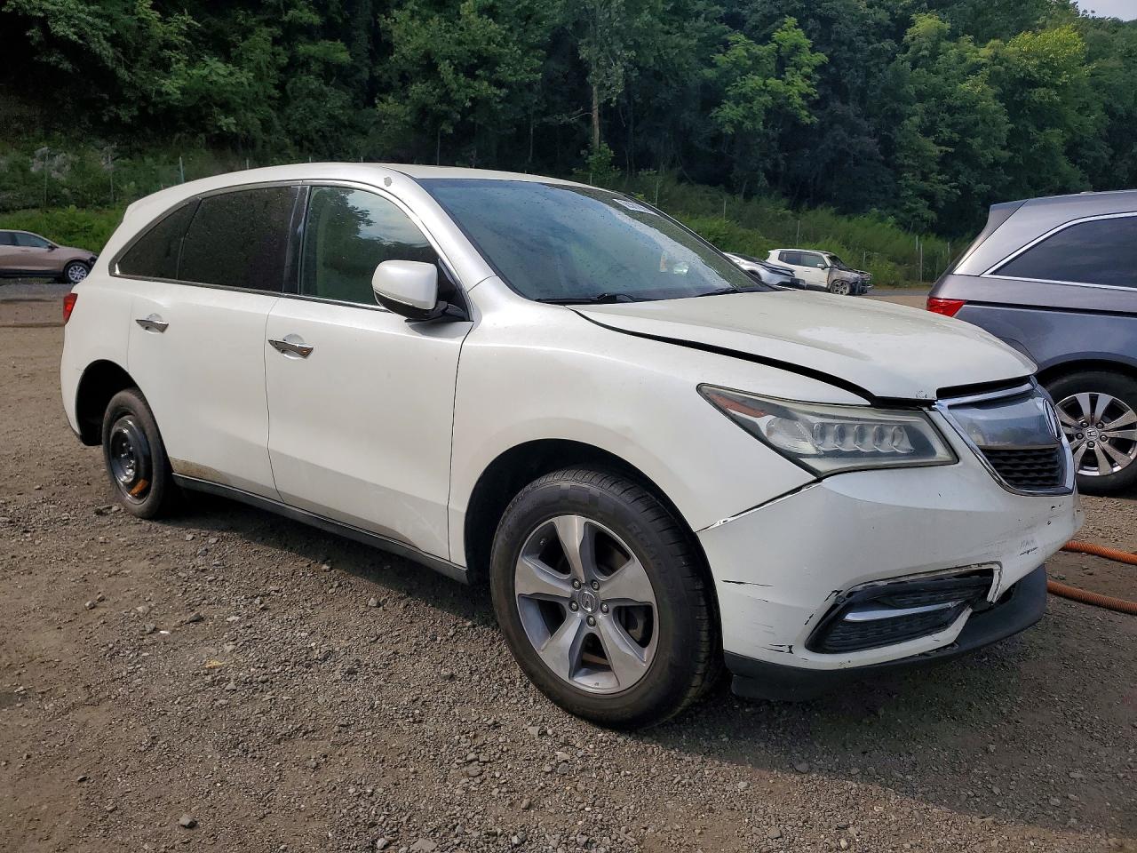 2014 Acura Mdx White vin: 5FRYD3H20EB011313