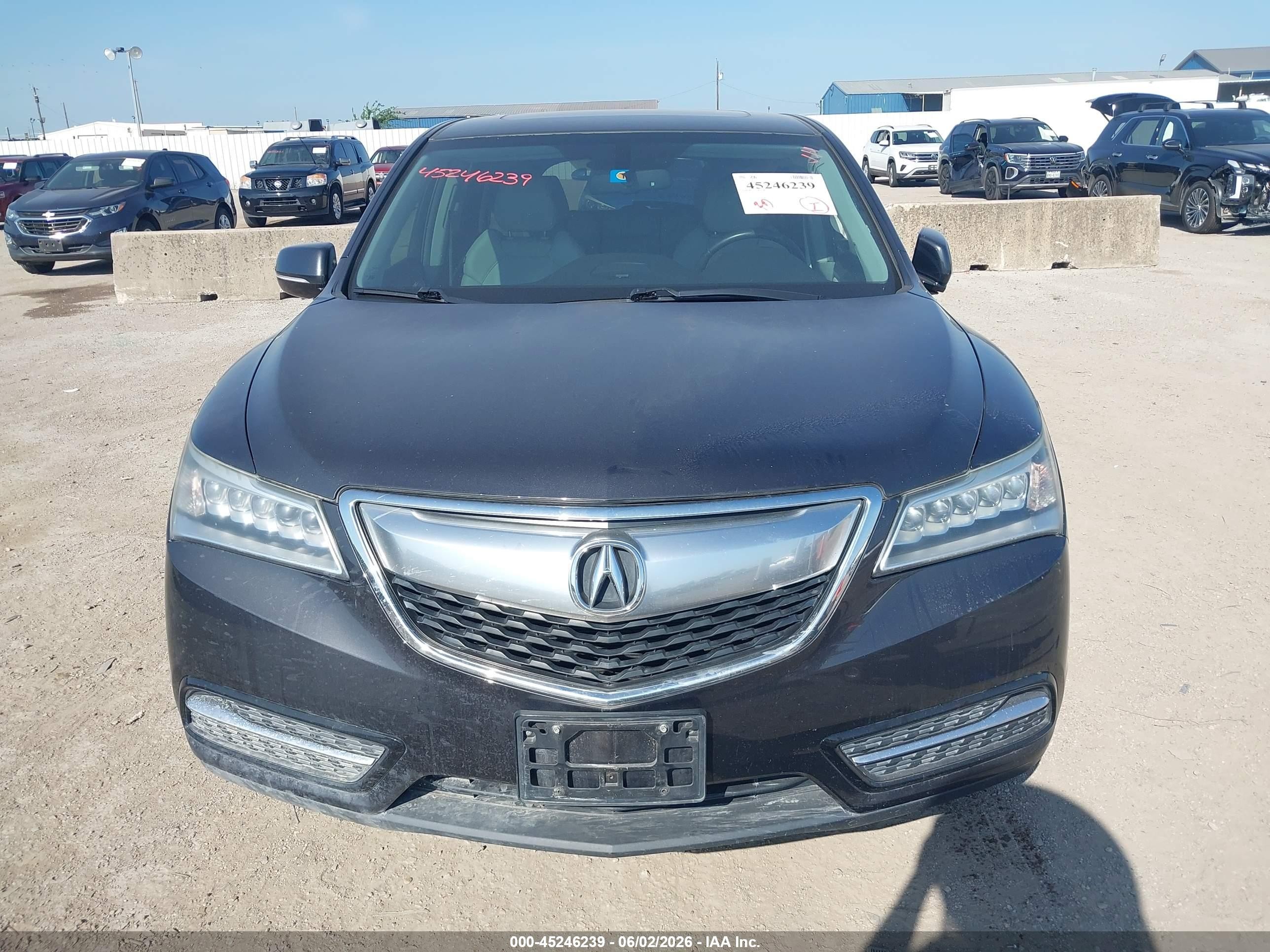 2014 Acura Mdx   Gray vin: 5FRYD3H20EB019282