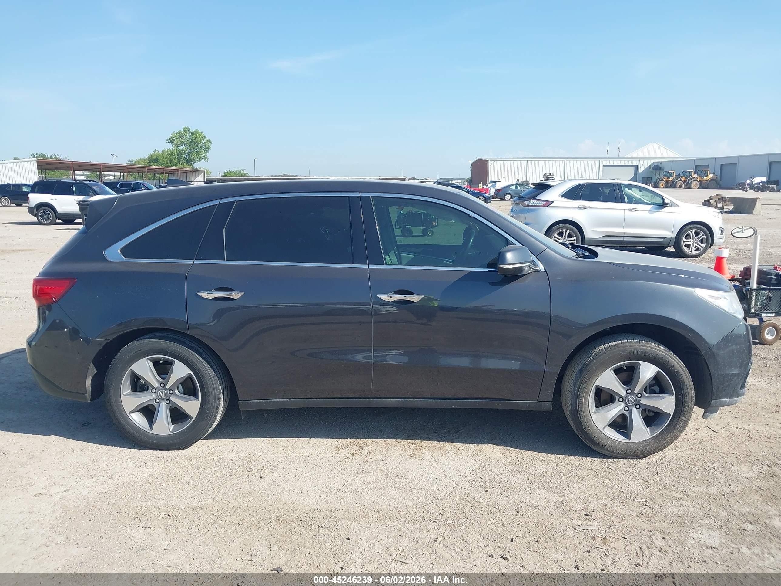 2014 Acura Mdx   Gray vin: 5FRYD3H20EB019282