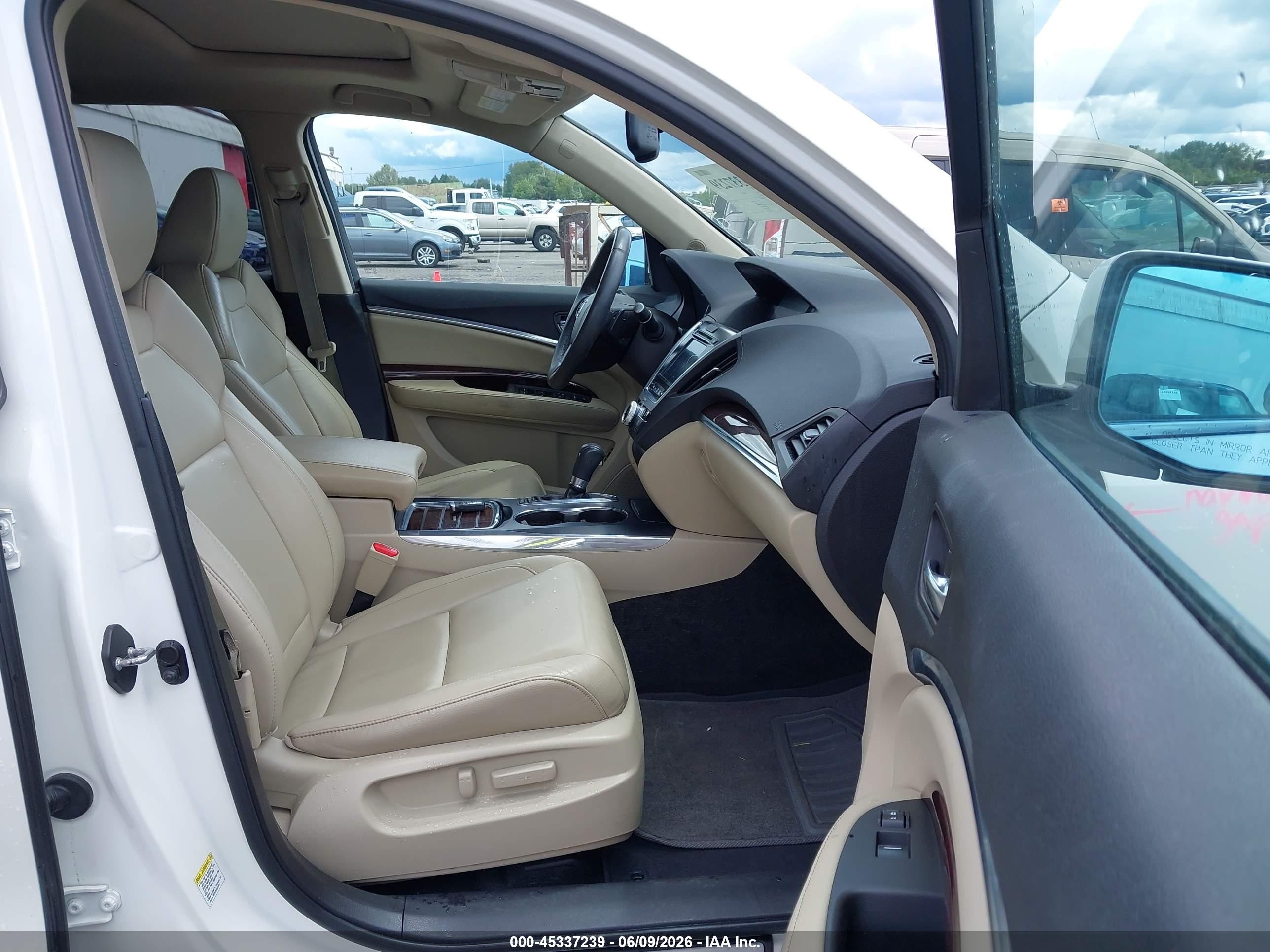2015 Acura Mdx   White vin: 5FRYD3H20FB001494