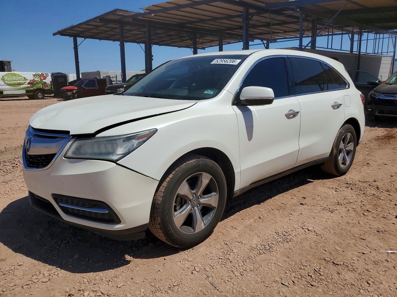 2015 Acura Mdx White vin: 5FRYD3H20FB001589