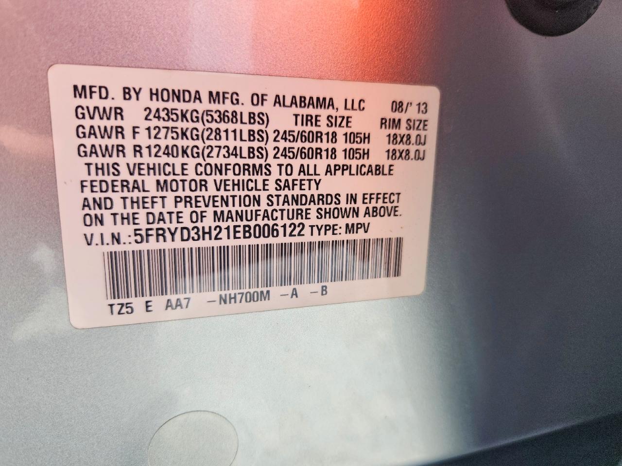 2014 Acura Mdx Серый vin: 5FRYD3H21EB006122