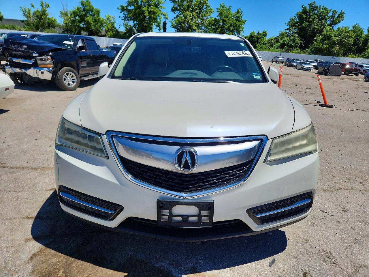 2014 Acura Mdx White vin: 5FRYD3H23EB010401