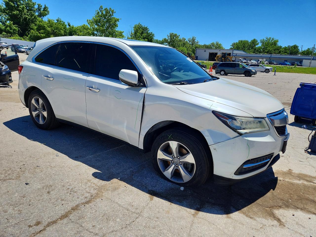 2014 Acura Mdx White vin: 5FRYD3H23EB010401