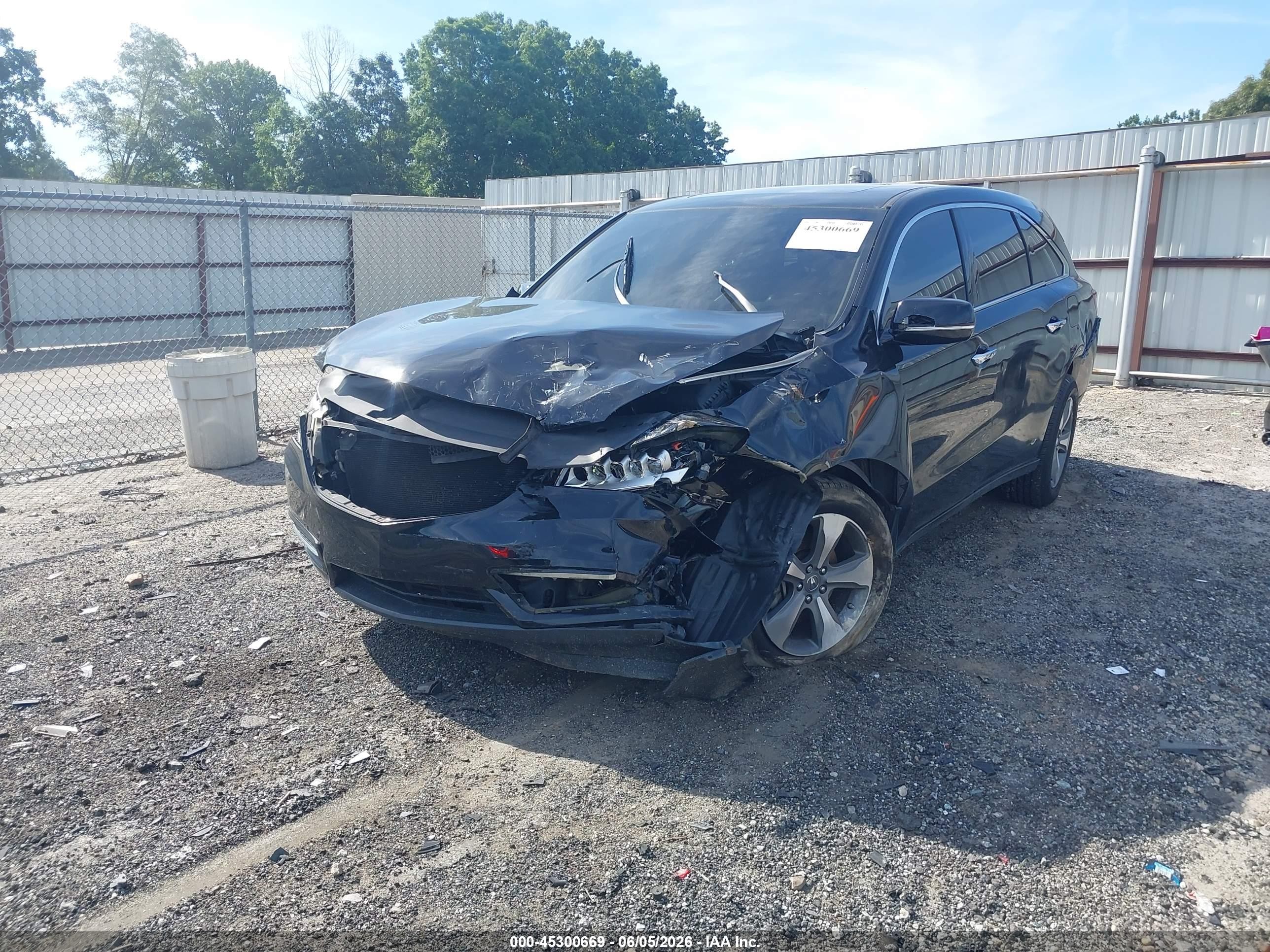 2014 Acura Mdx Black vin: 5FRYD3H23EB014707