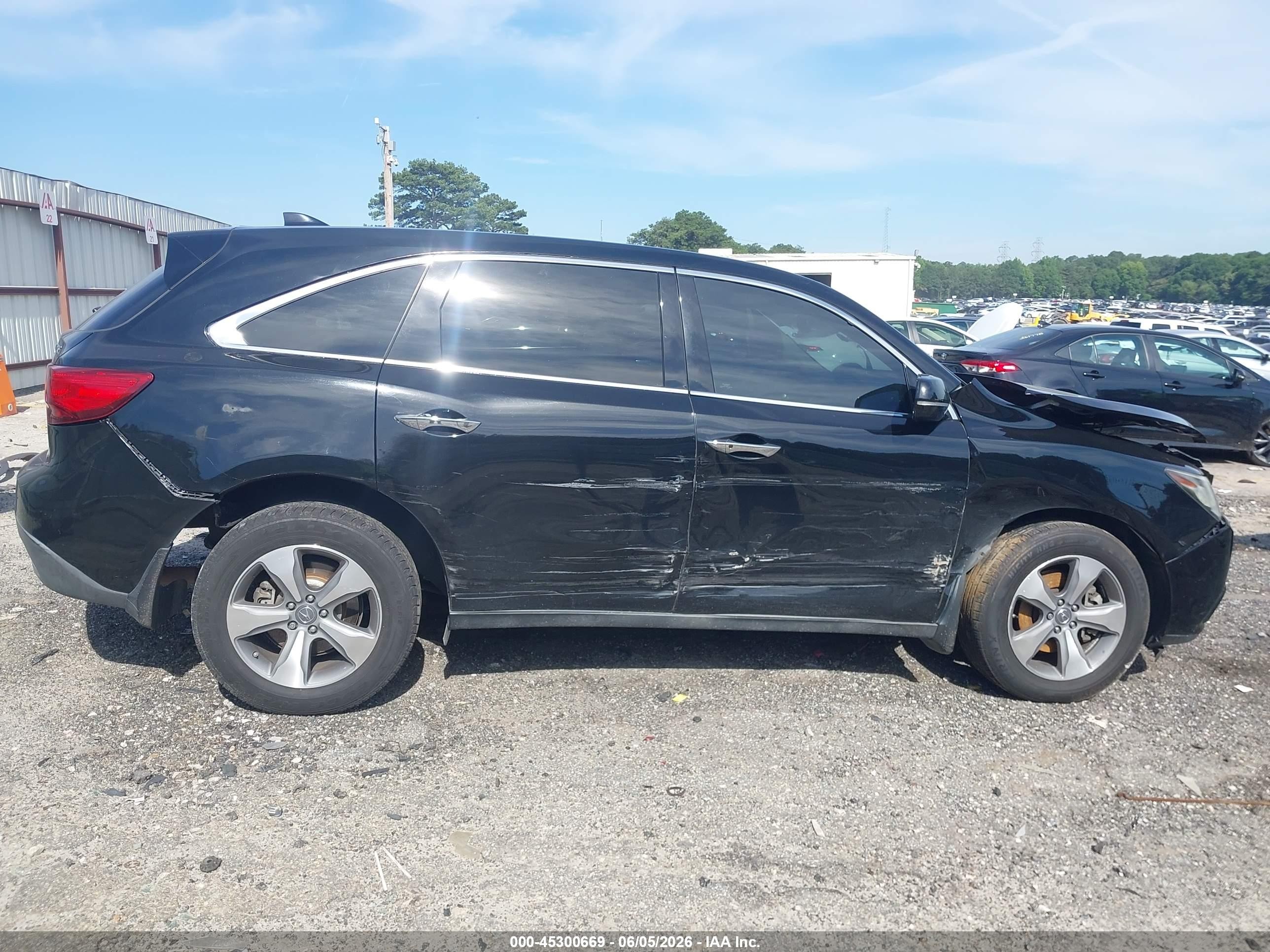 2014 Acura Mdx Black vin: 5FRYD3H23EB014707