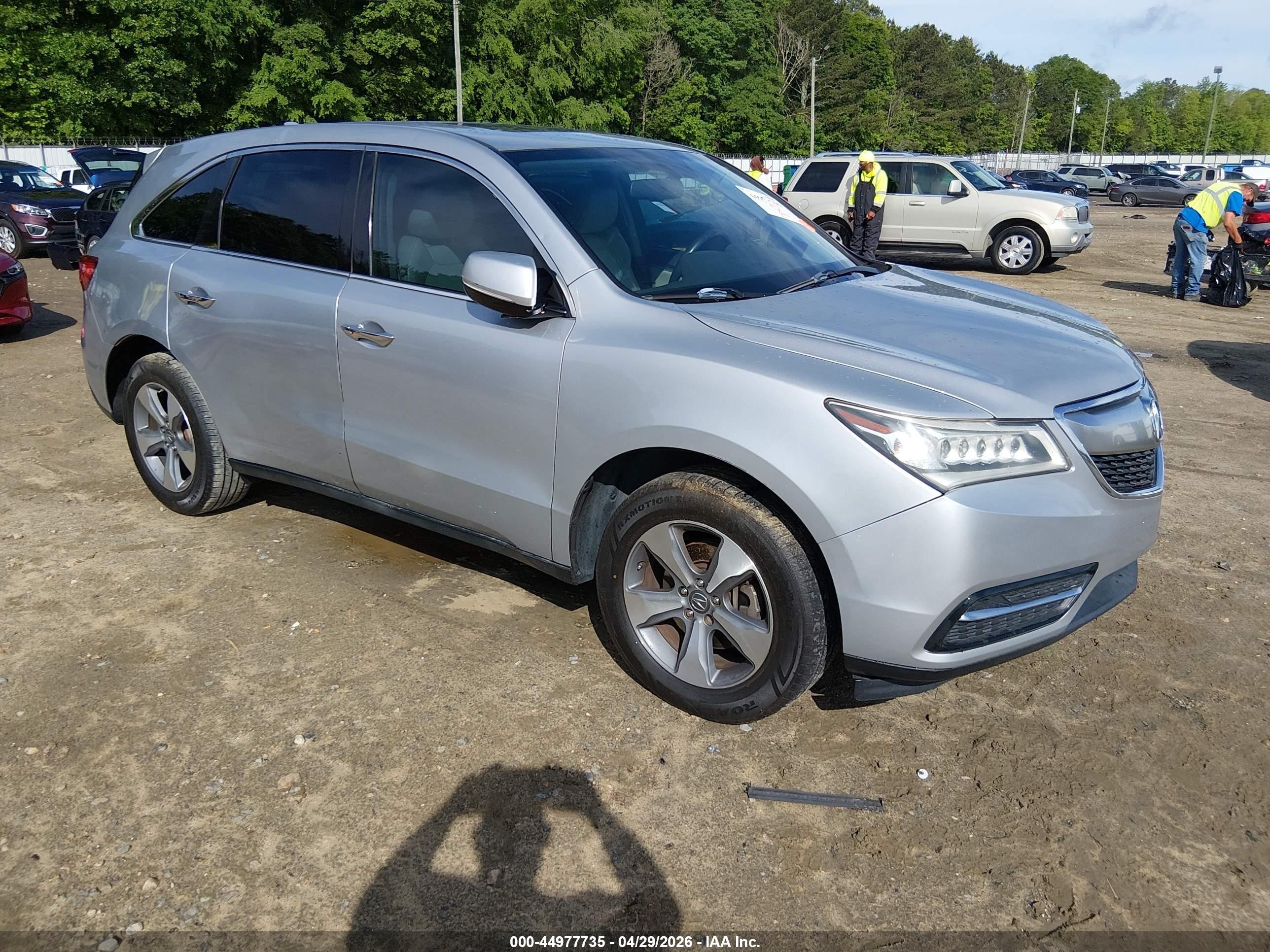 2014 Acura Mdx   Silver vin: 5FRYD3H24EB015509