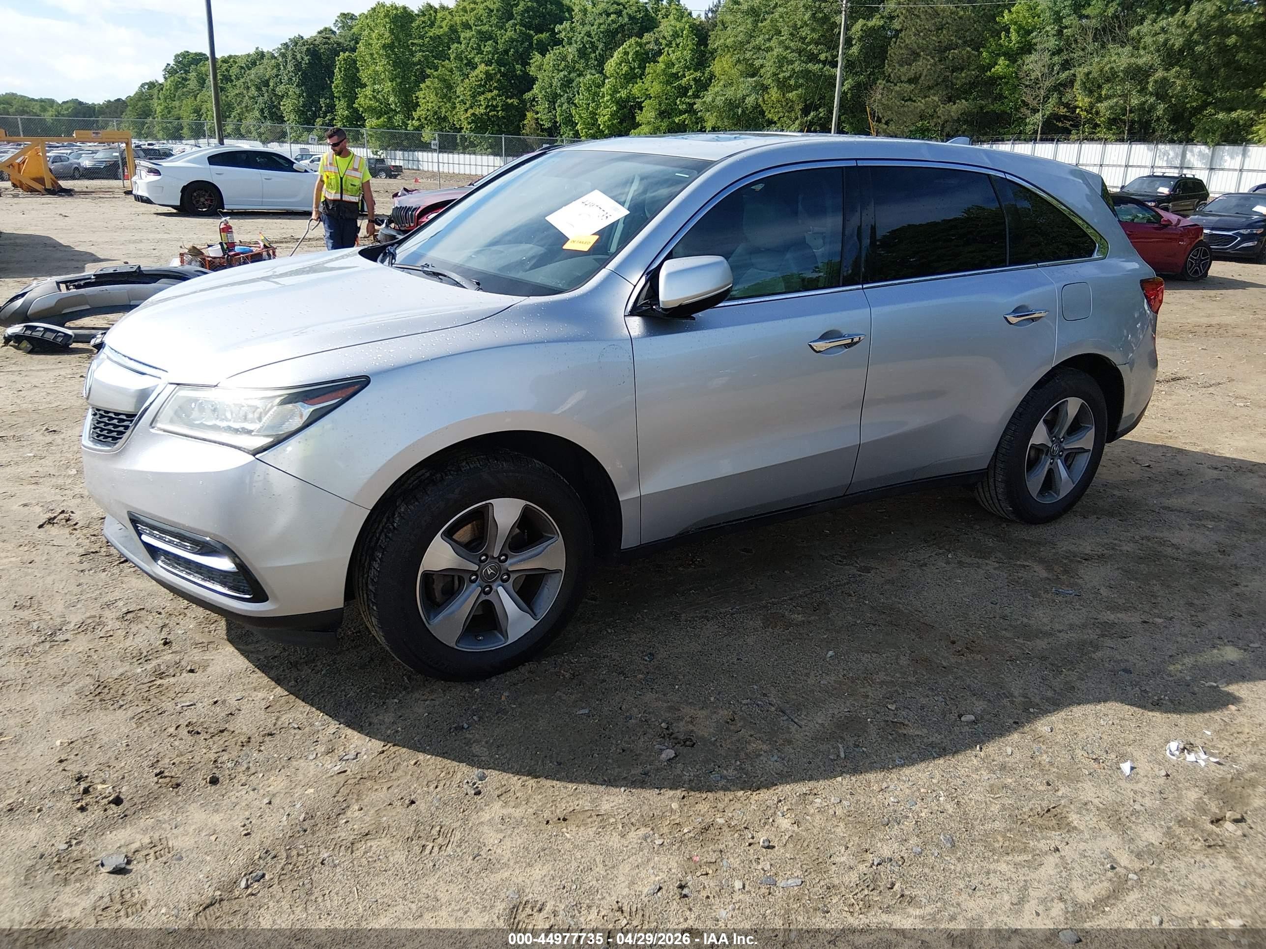 2014 Acura Mdx   Silver vin: 5FRYD3H24EB015509