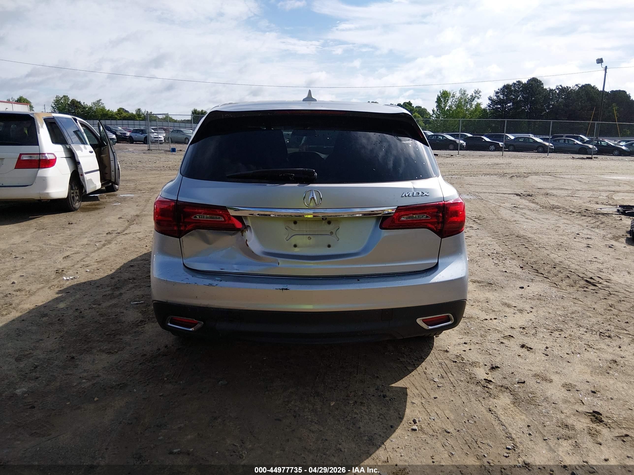 2014 Acura Mdx   Silver vin: 5FRYD3H24EB015509