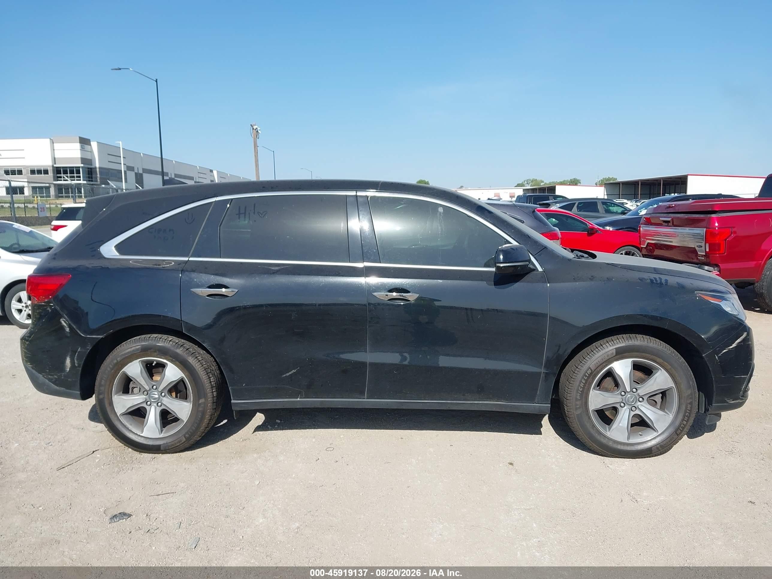 2015 Acura Mdx   Black vin: 5FRYD3H24FB008898