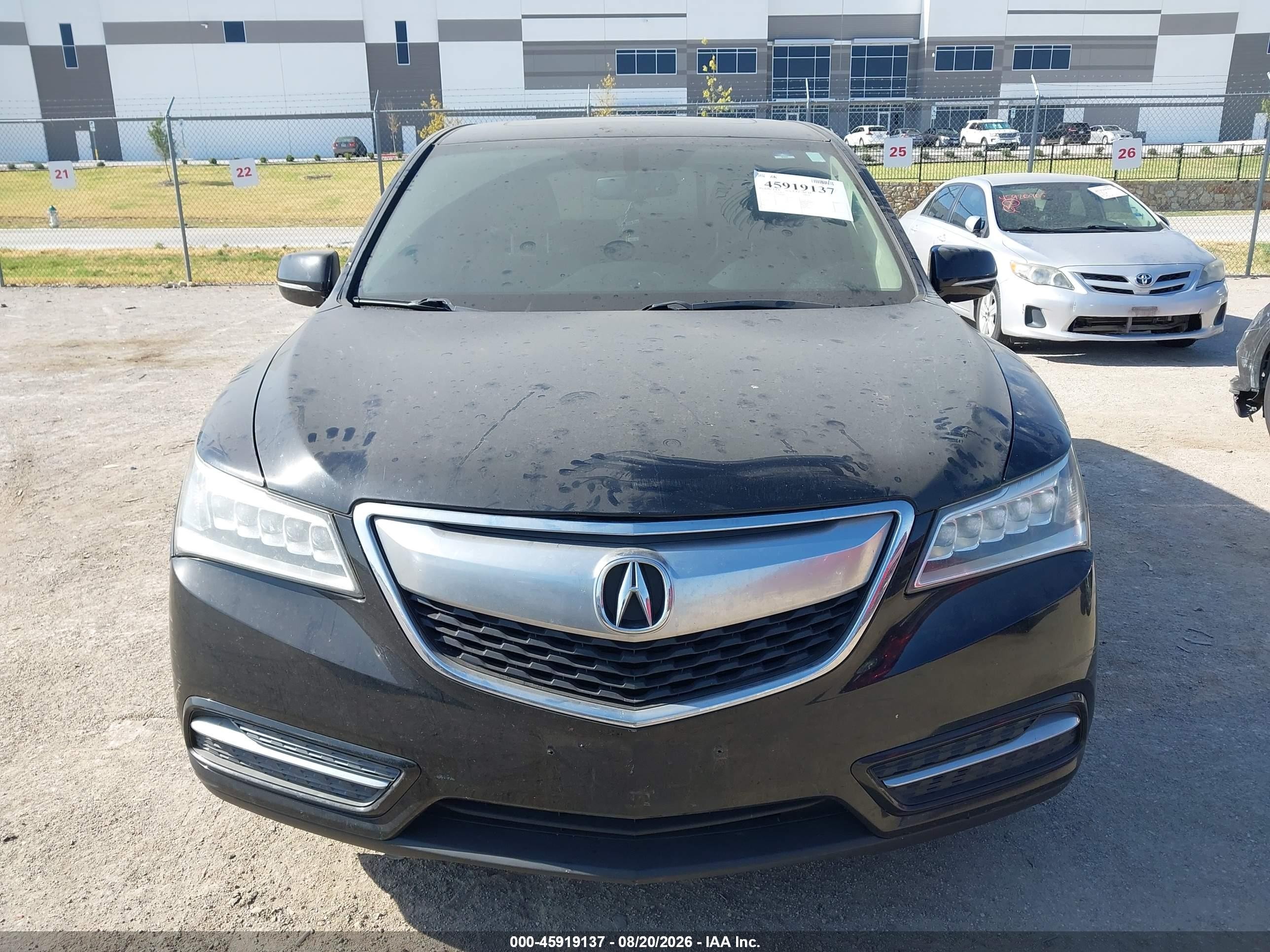2015 Acura Mdx   Black vin: 5FRYD3H24FB008898