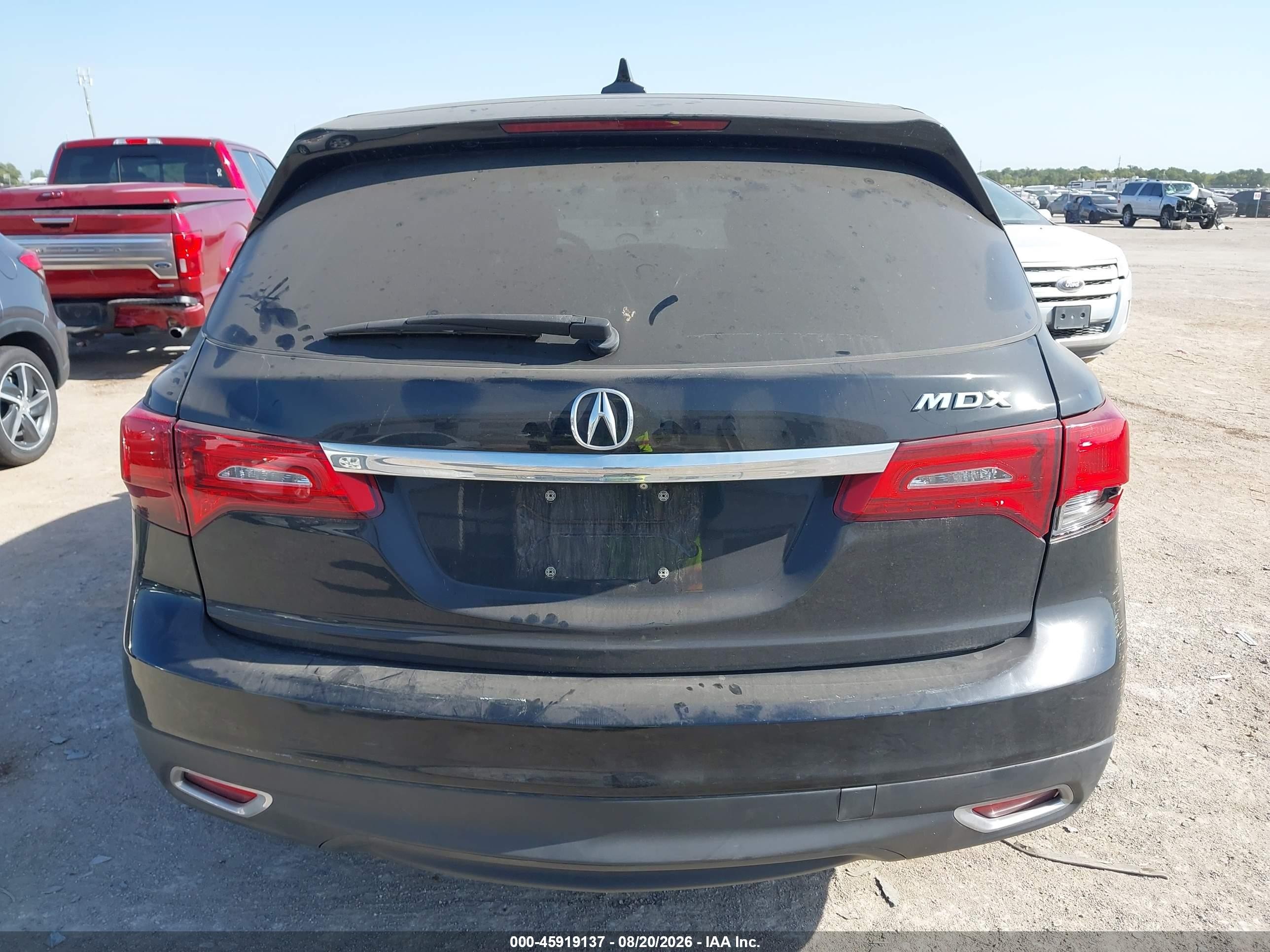 2015 Acura Mdx   Black vin: 5FRYD3H24FB008898