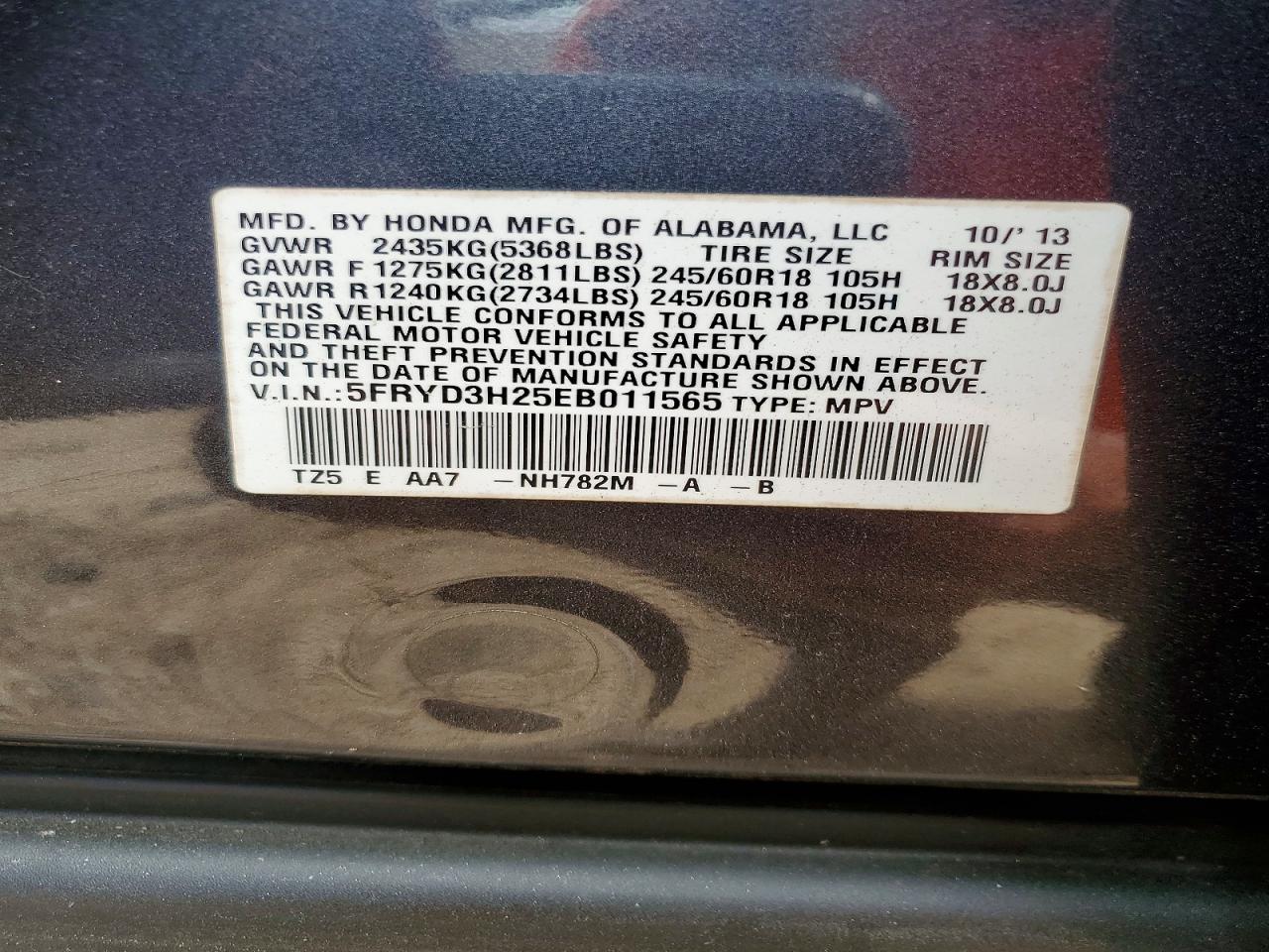 2014 Acura Mdx Gray vin: 5FRYD3H25EB011565