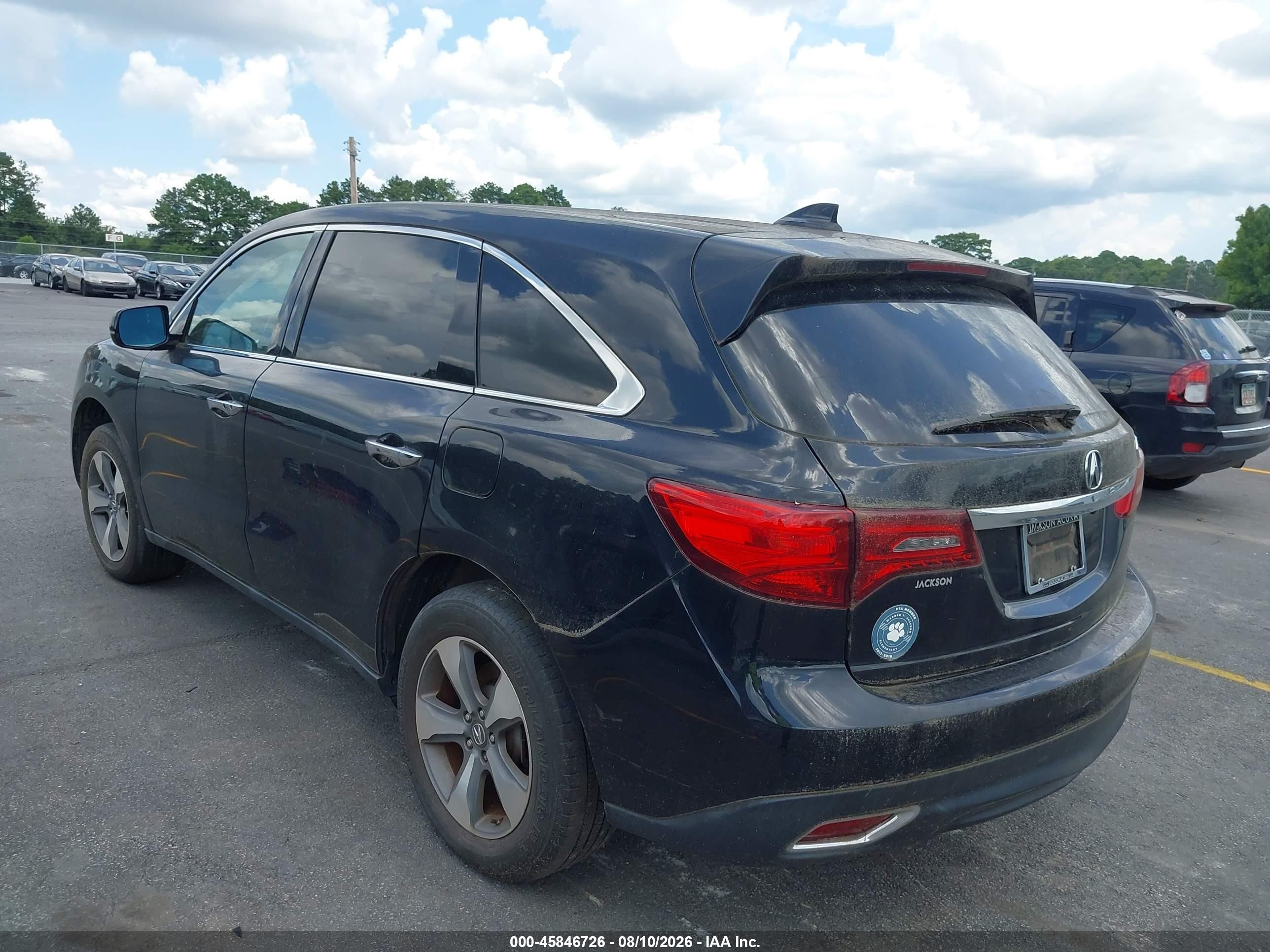 2014 Acura Mdx   Black vin: 5FRYD3H26EB019920