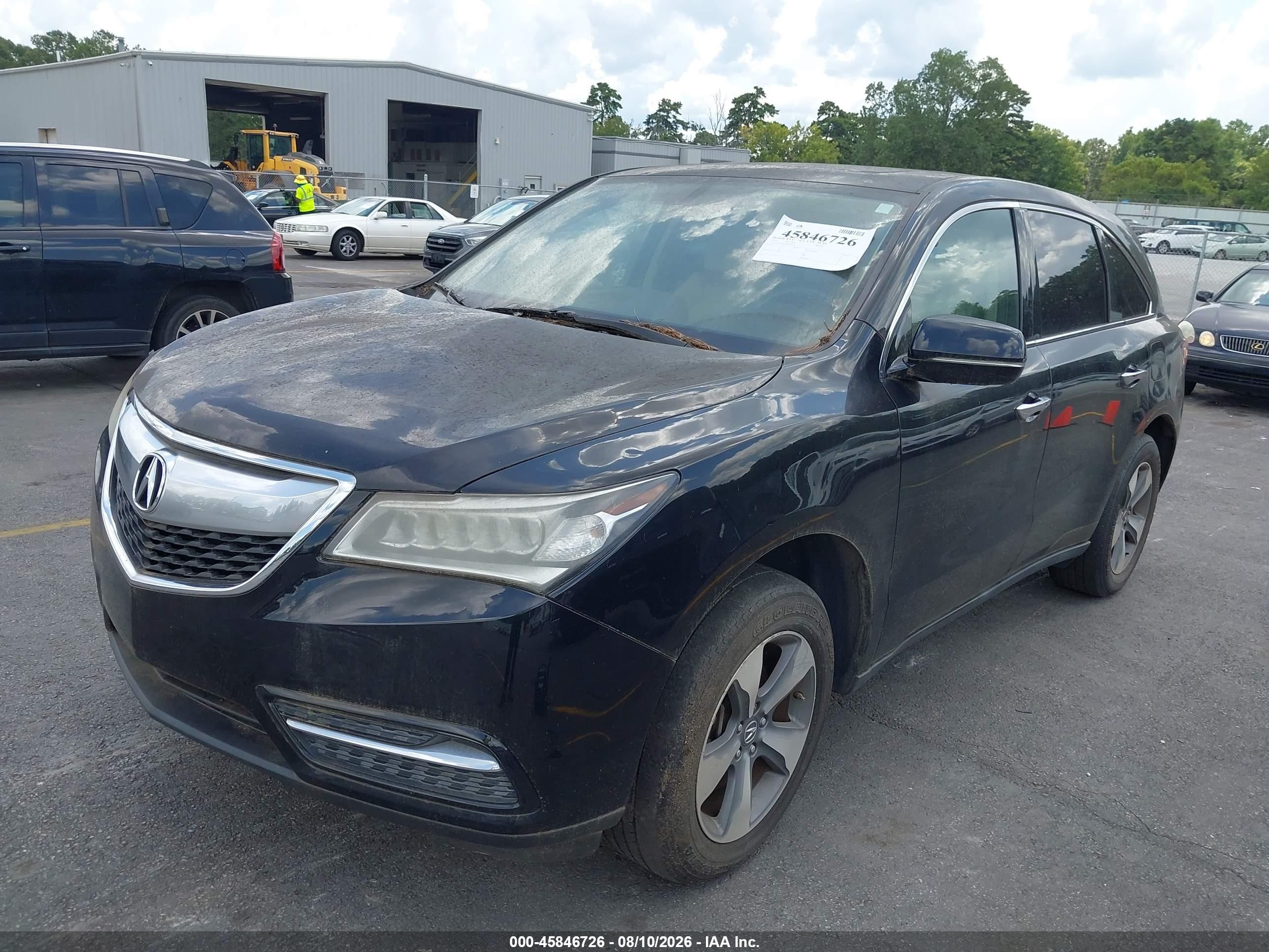 2014 Acura Mdx   Black vin: 5FRYD3H26EB019920