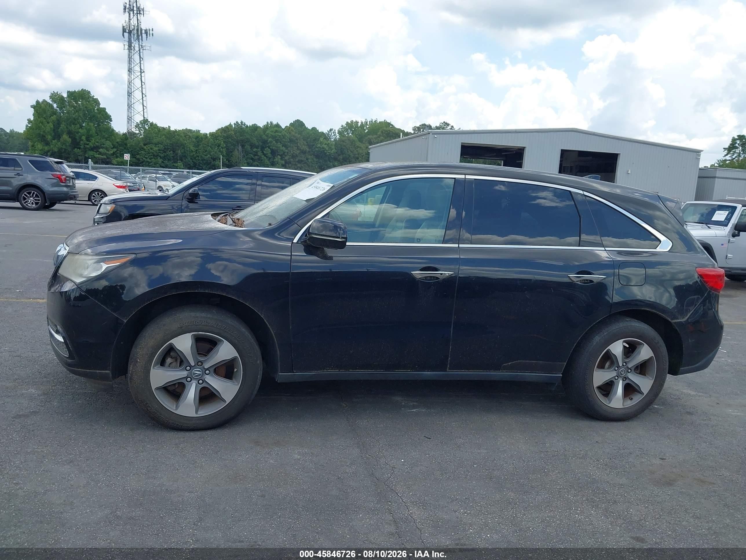 2014 Acura Mdx   Black vin: 5FRYD3H26EB019920