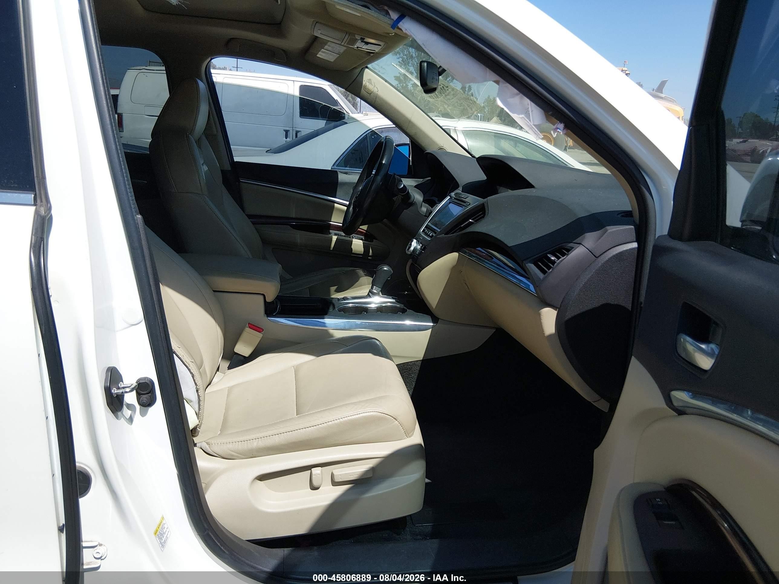 2015 Acura Mdx   White vin: 5FRYD3H26FB010037