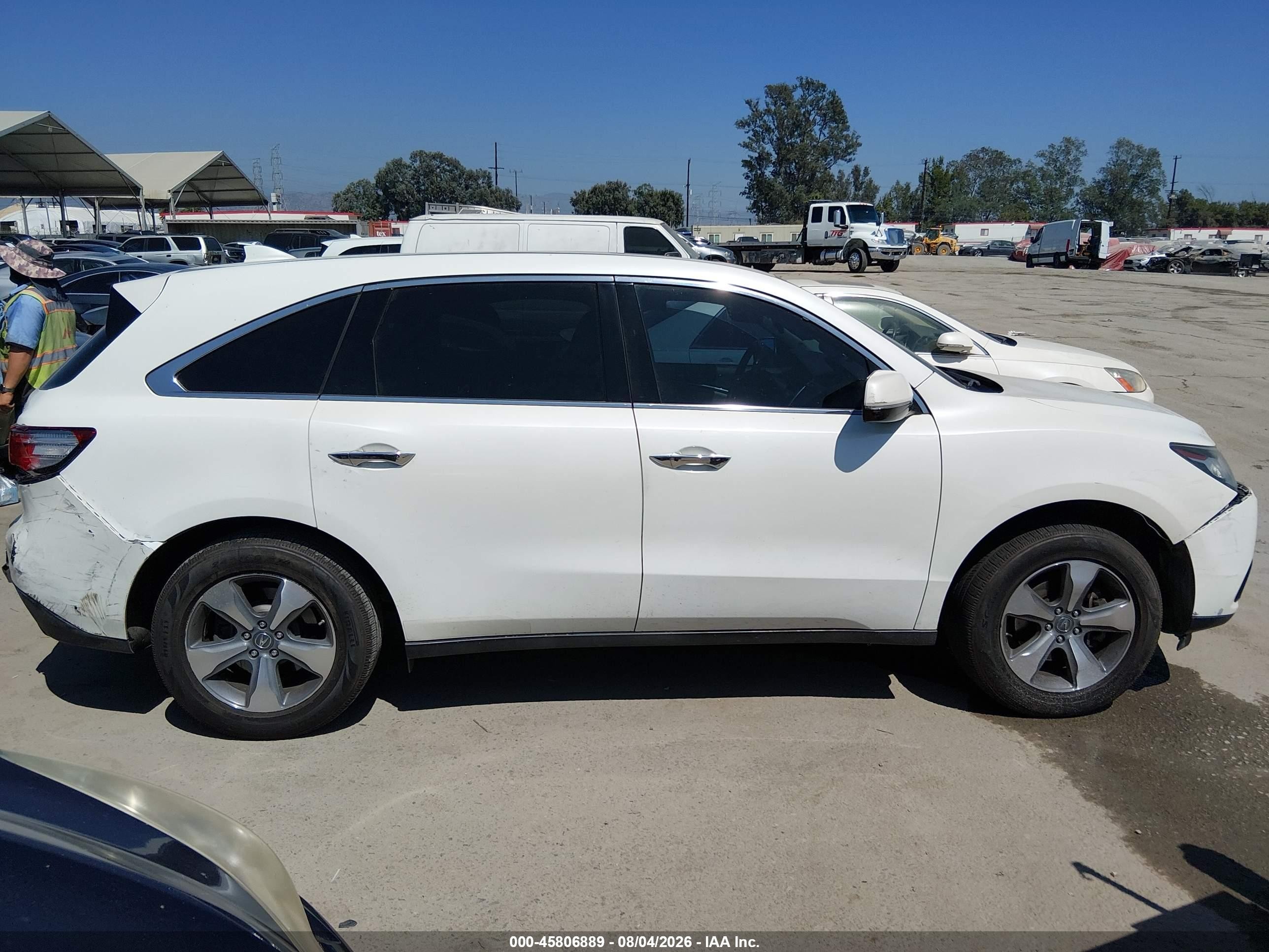 2015 Acura Mdx   White vin: 5FRYD3H26FB010037