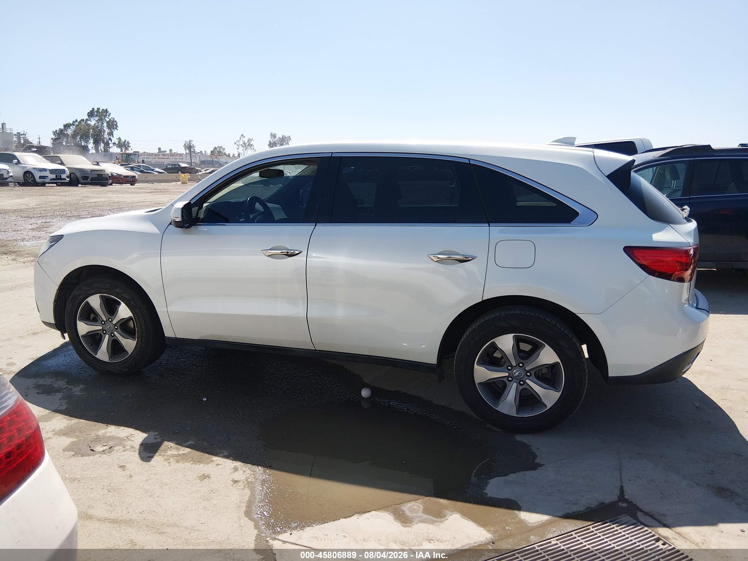 2015 Acura Mdx   White vin: 5FRYD3H26FB010037