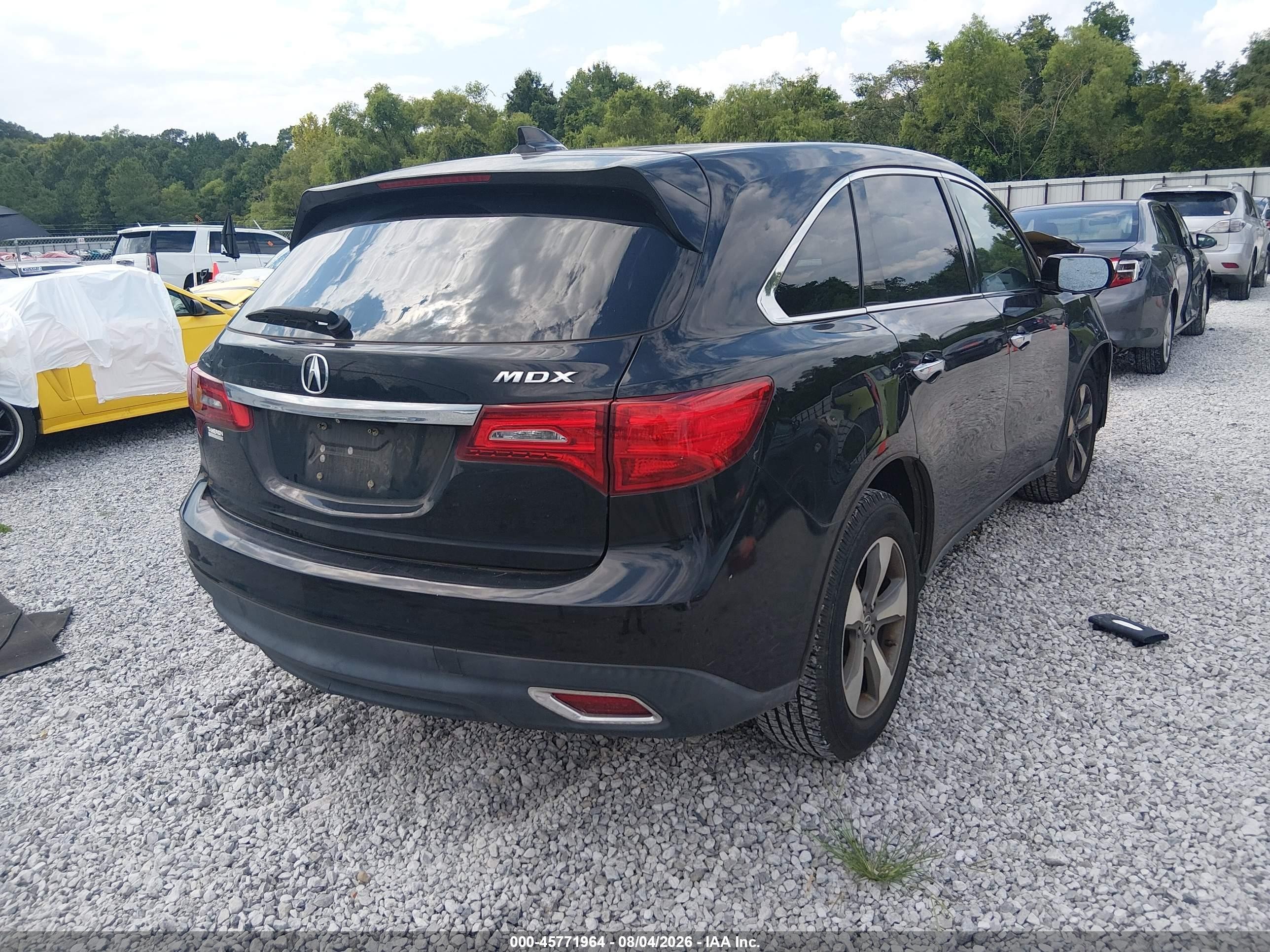 2014 Acura Mdx   Black vin: 5FRYD3H27EB001331