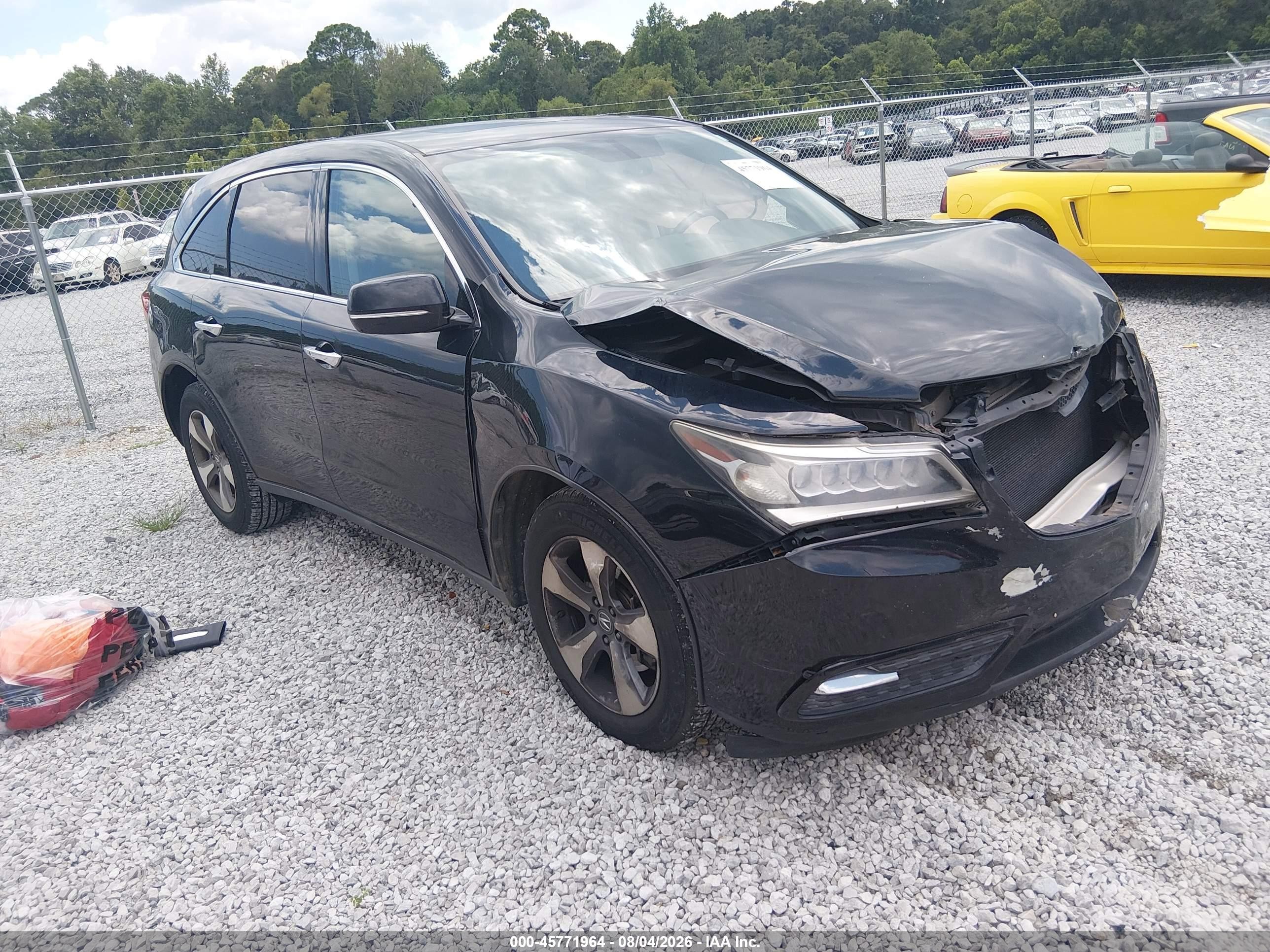 2014 Acura Mdx   Black vin: 5FRYD3H27EB001331