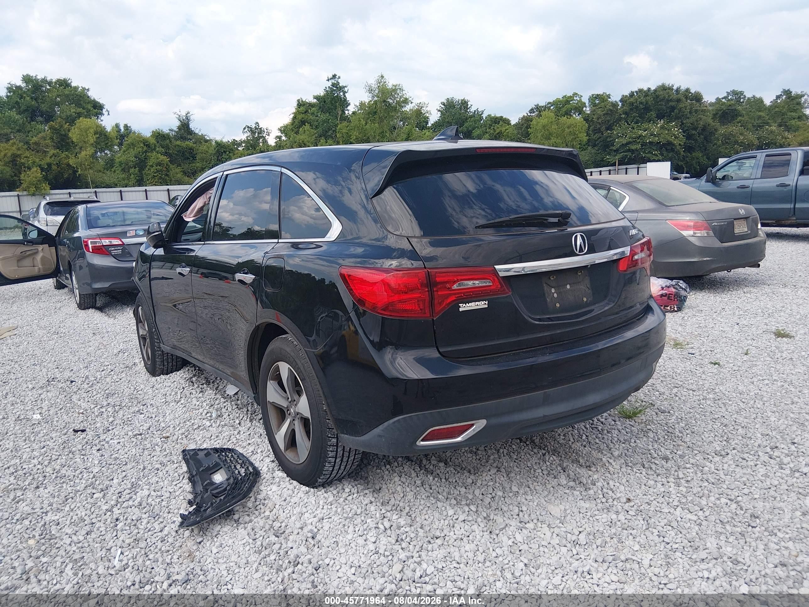 2014 Acura Mdx   Black vin: 5FRYD3H27EB001331